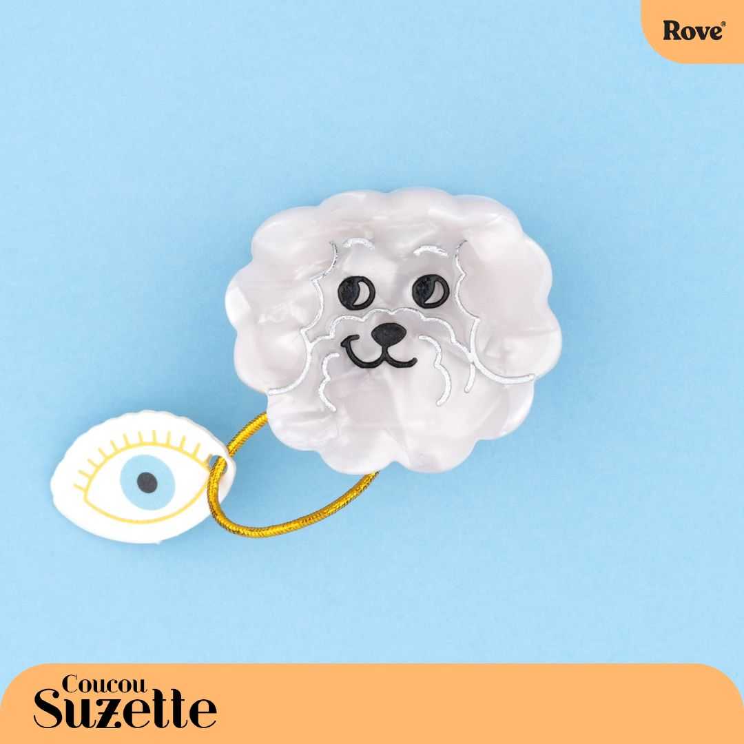 Coucou Suzette Mini Hair Claw - Bichon