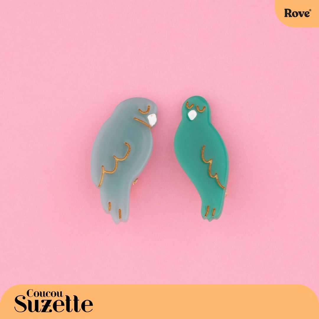 Coucou Suzette Hair Clip Set - Lovebirds