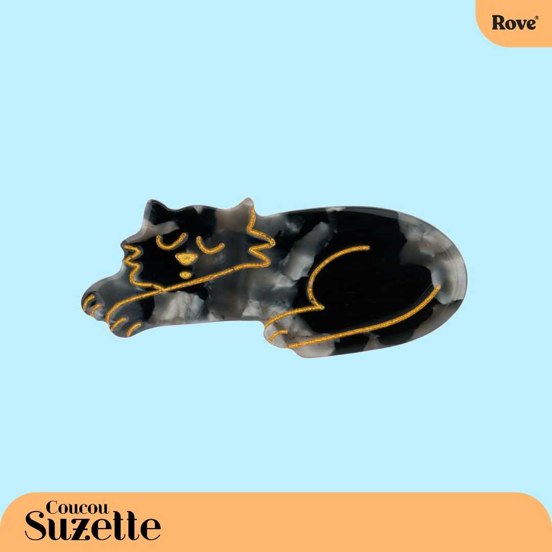 Coucou Suzette Hair Clip - Black Cat