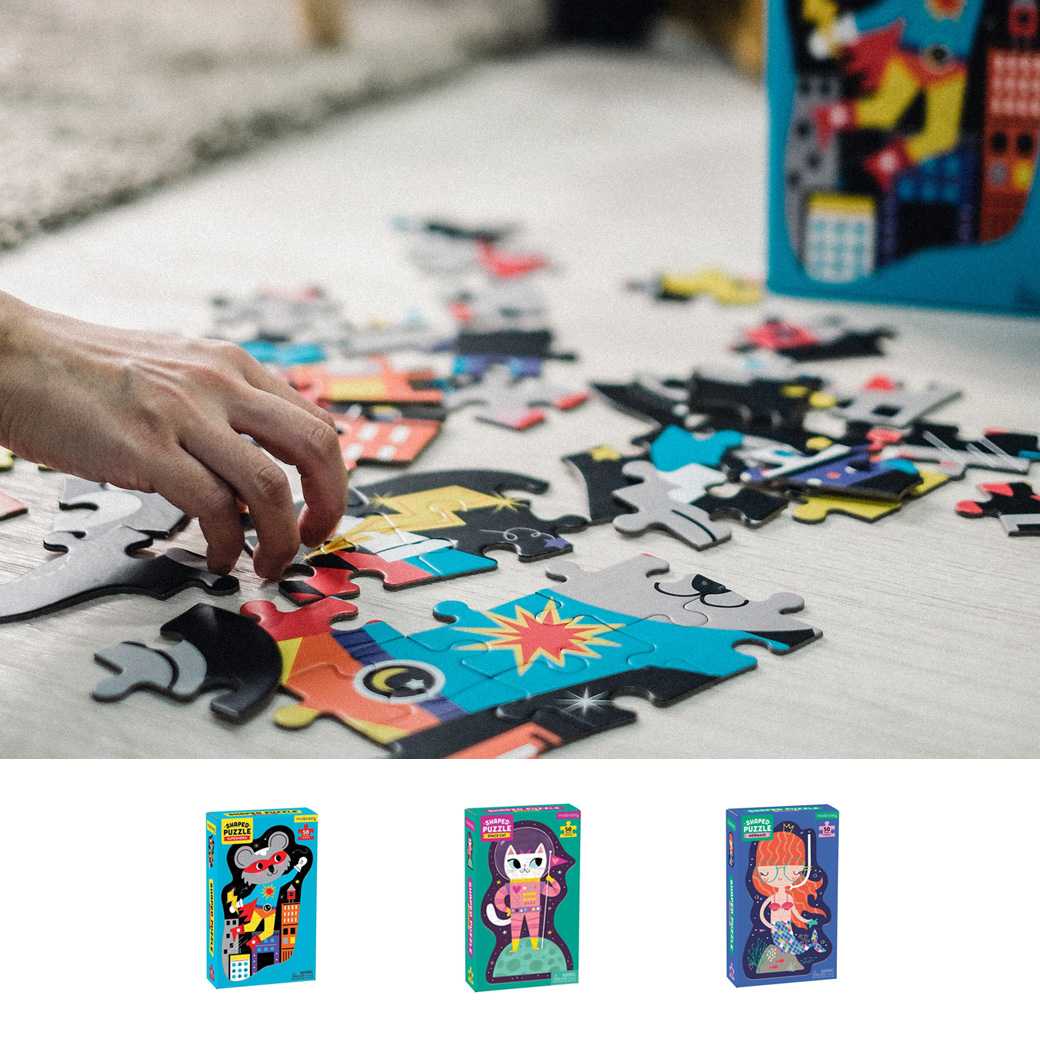 Mudpuppy 50 Piece Shaped Character Puzzles จิ๊กซอว์