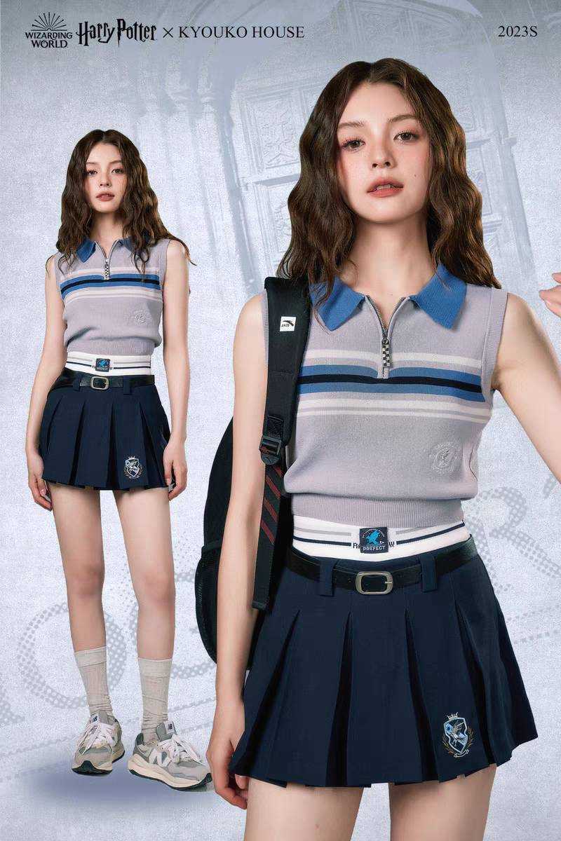 (พร้อมส่ง)Kyouko x Harry Potter เสื้อแขนกุดคอปกโปโล ผ้าถักระบายอากาศดี แฮร์รี่พอตเตอร์