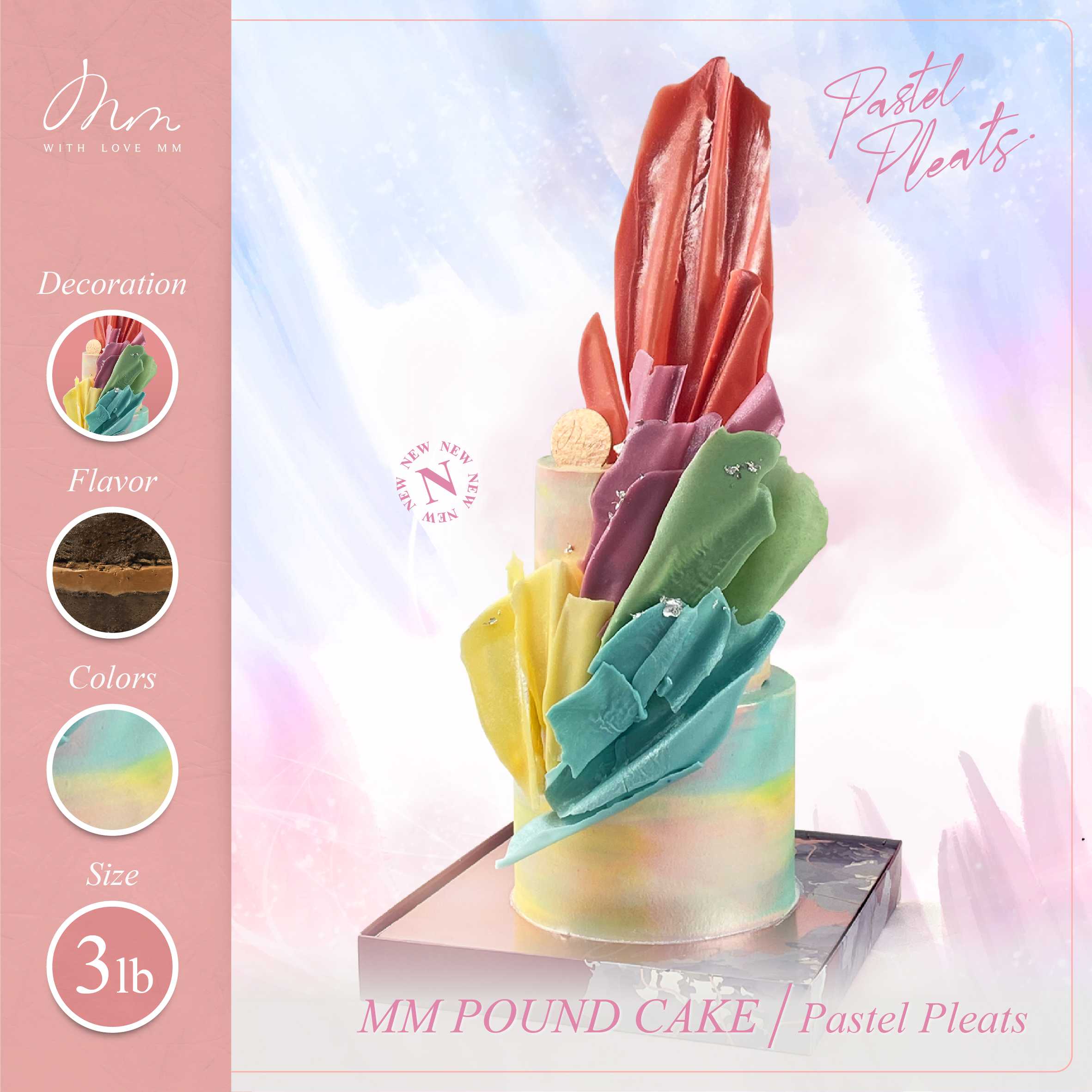 MM POUND CAKE - Pastel Pleats