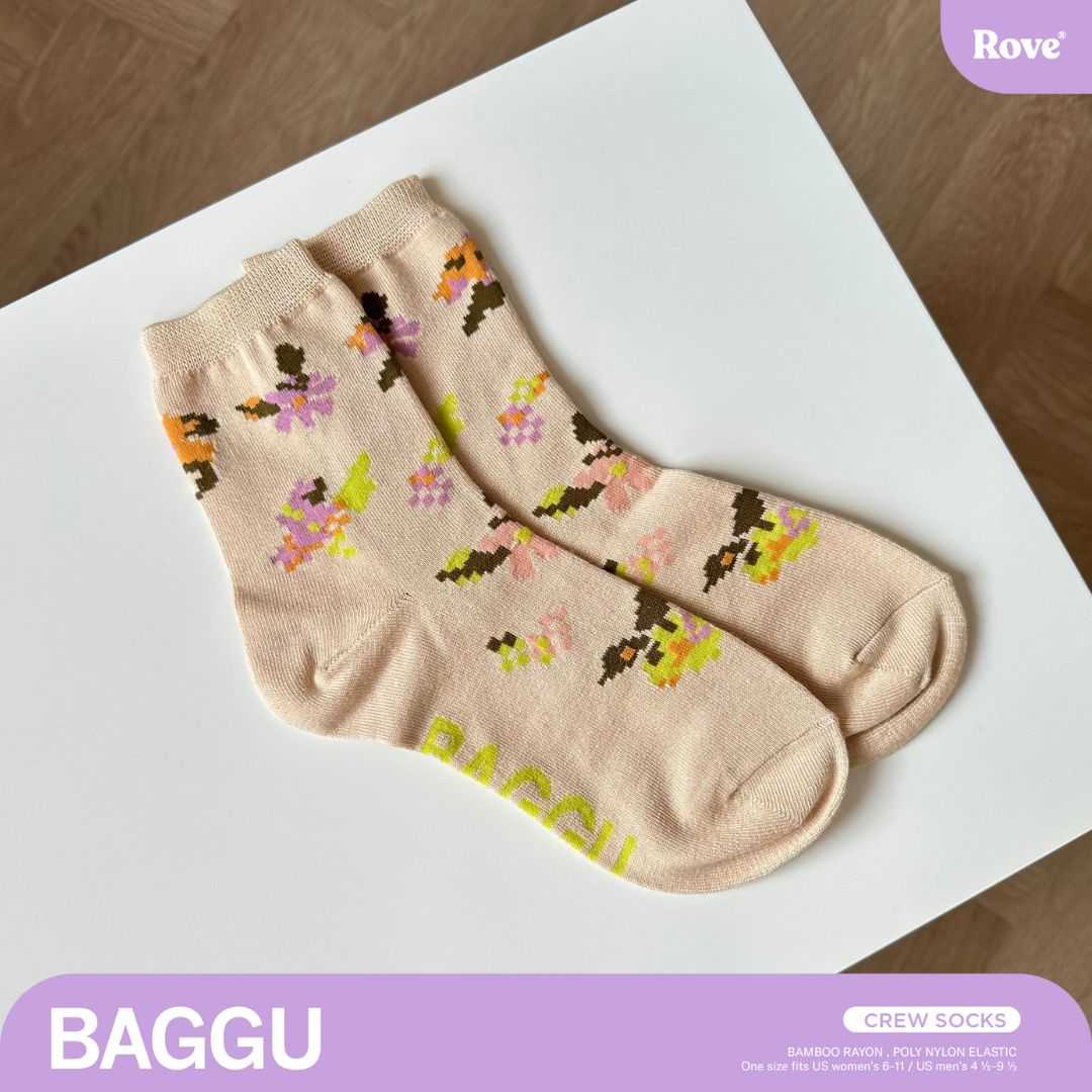 BAGGU Crew Sock - Tapestry Floral