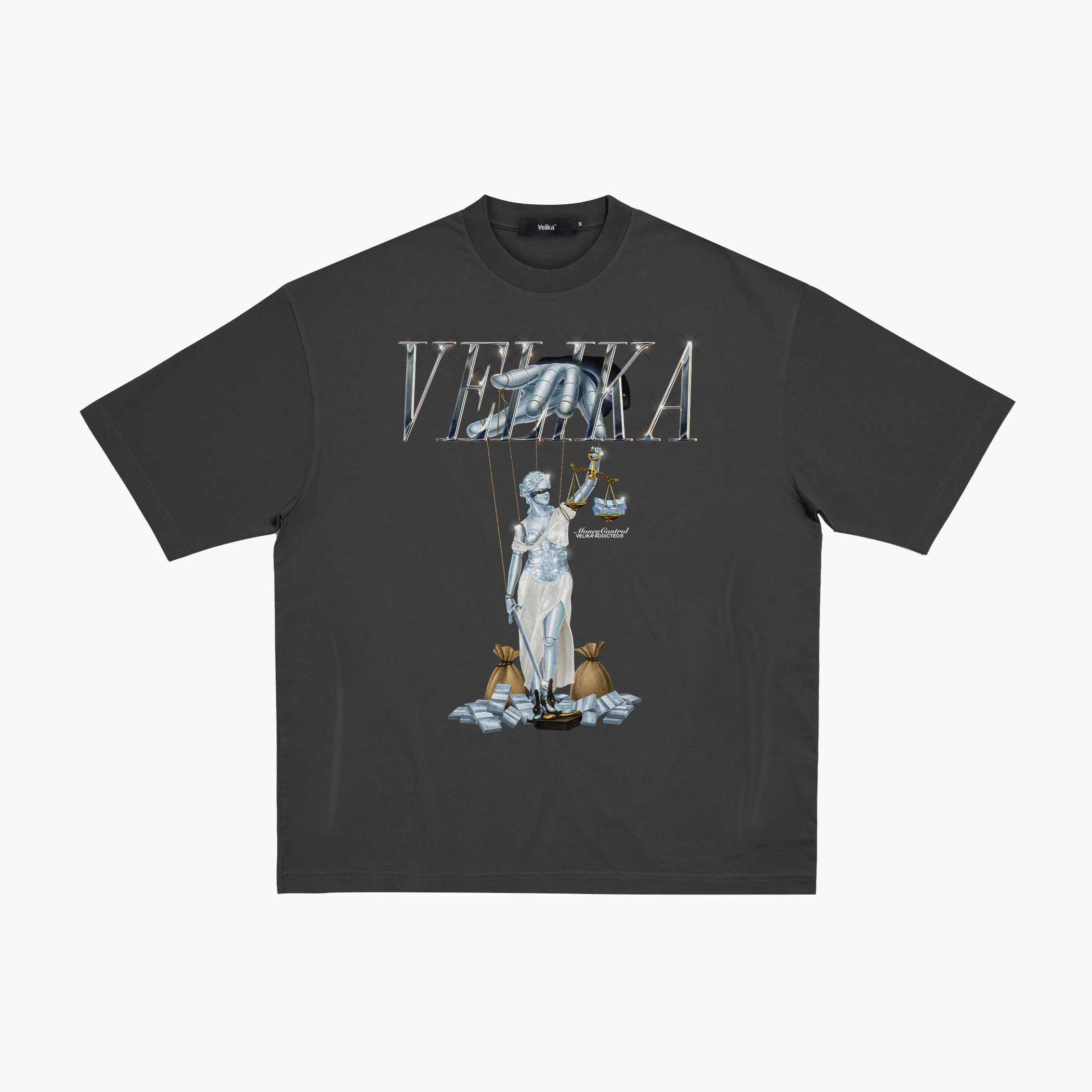 Money Control Oversized T-Shirt [Dark Grey]