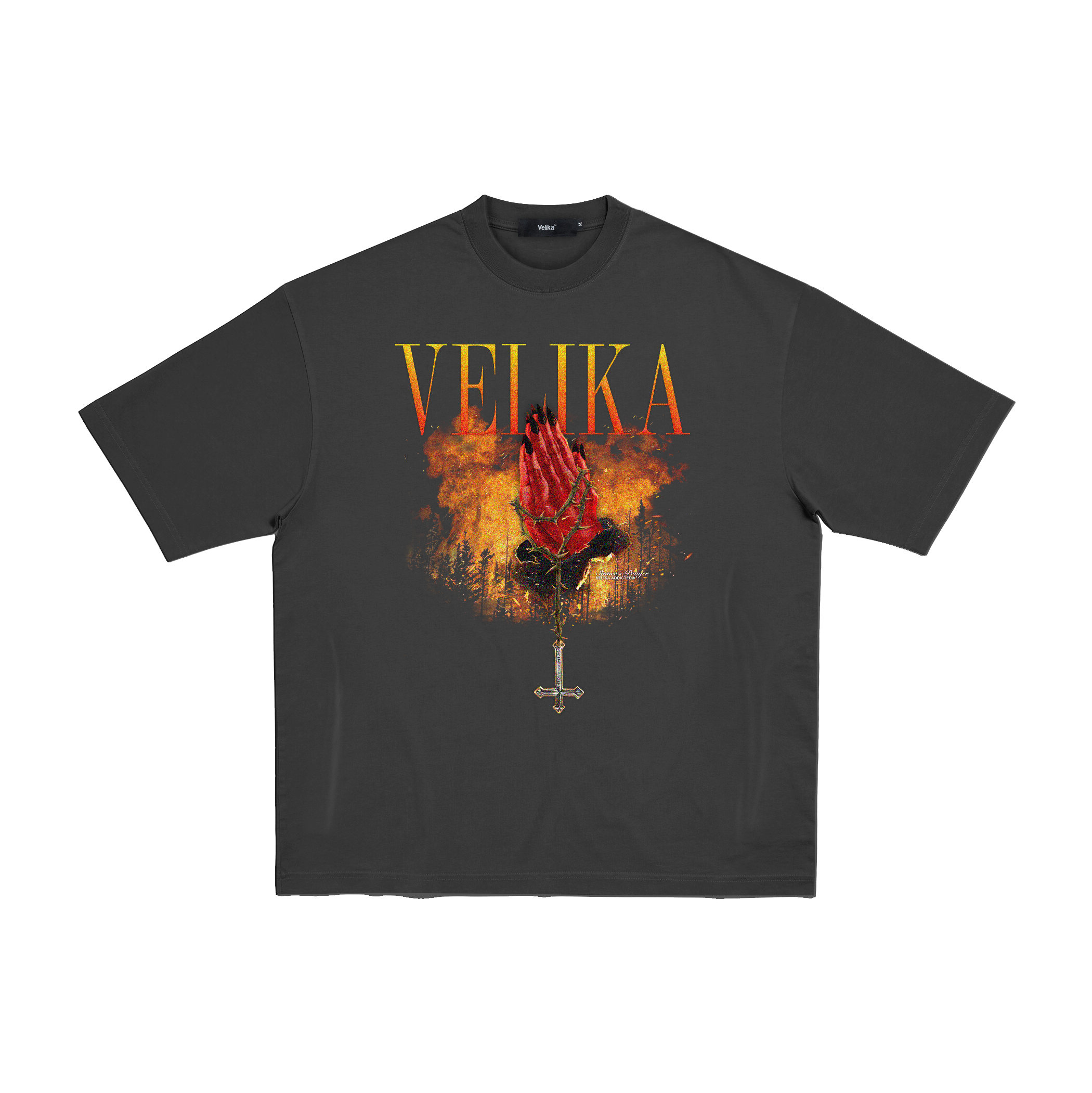 Sinner's Prayer Oversized T-Shirt [Dark Gray]