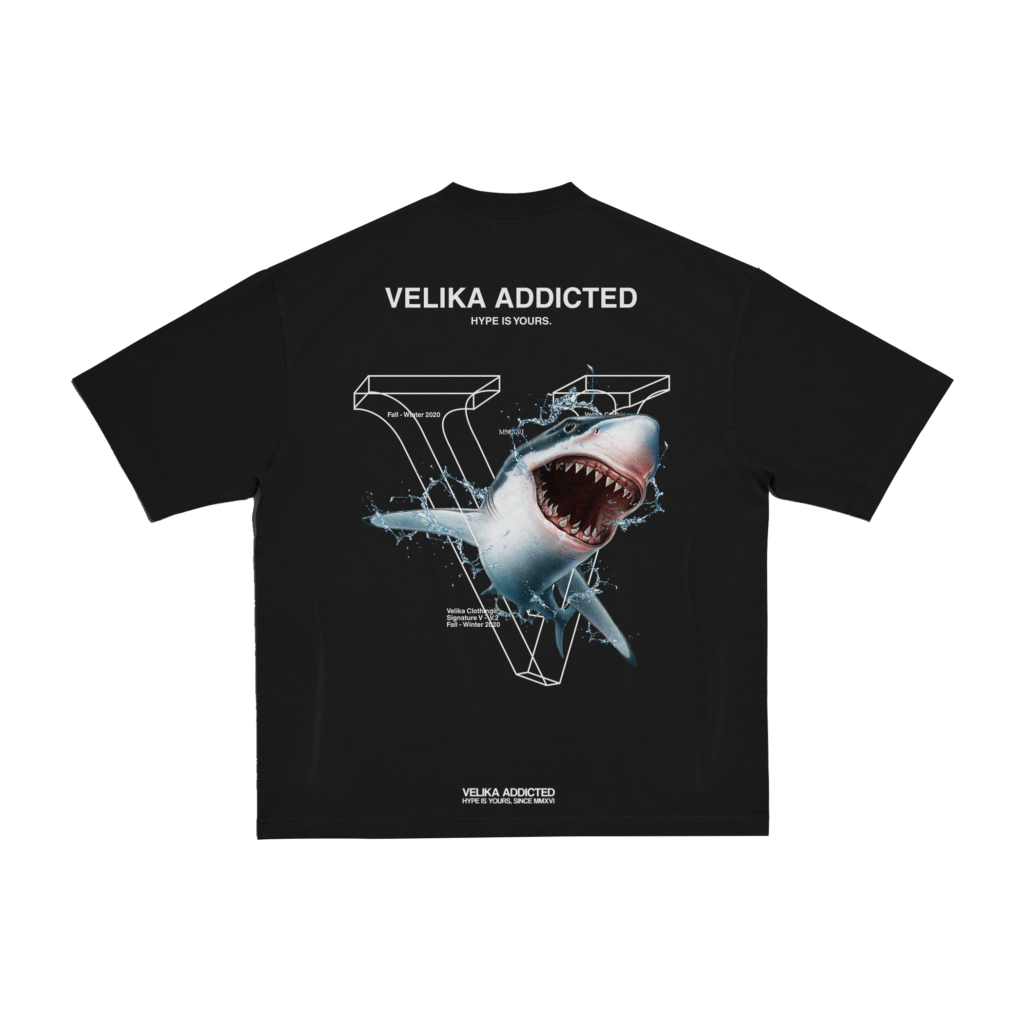 White Pointer V Oversized T-Shirt