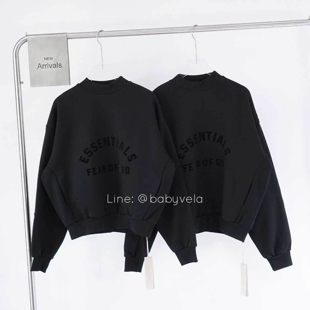 Essential Crewneck Sweatshirt (Jet Black)