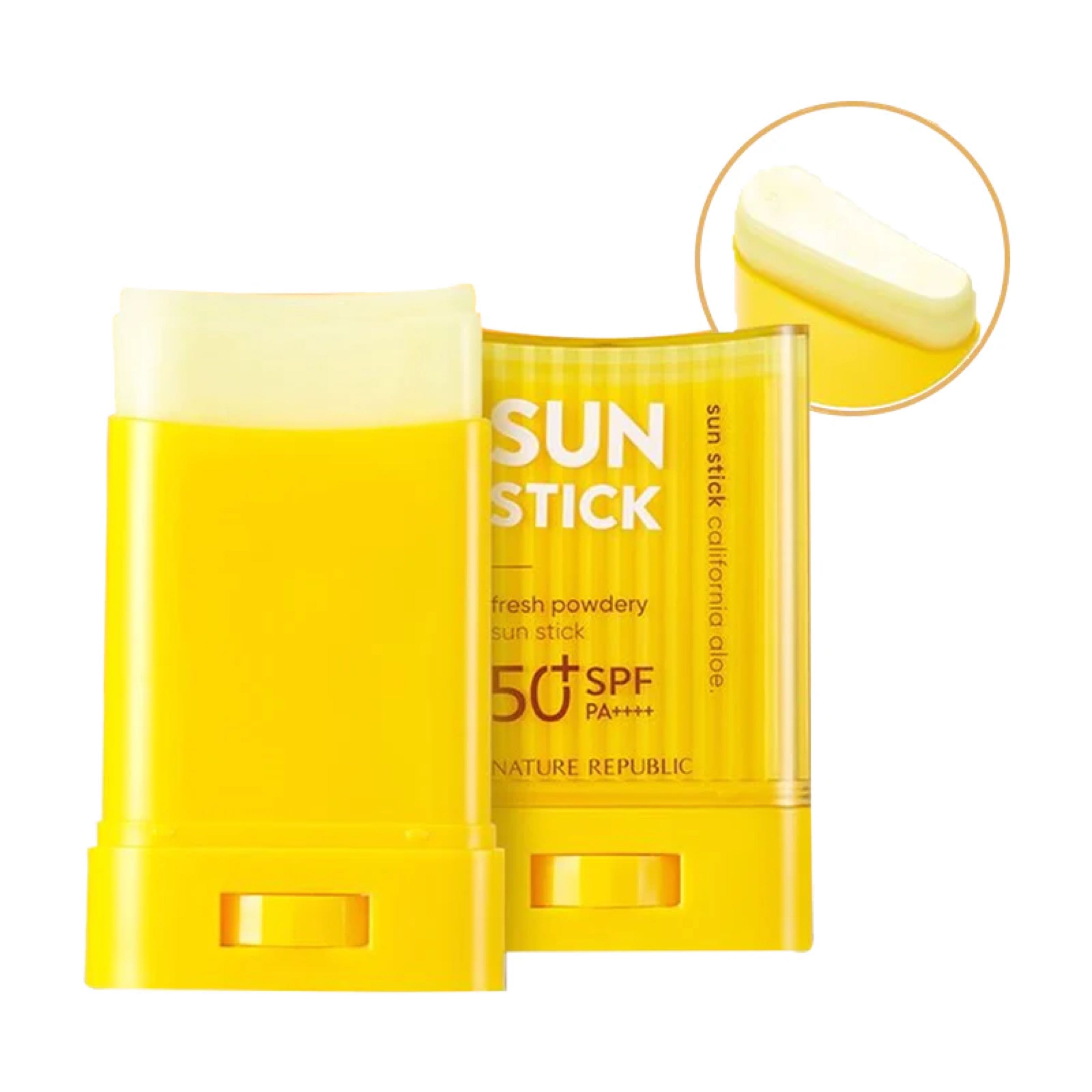 Nature Republic California Aloe Fresh Powdery Sun Stick SPF50+PA++++ 24g. (กันแดดแทยง)