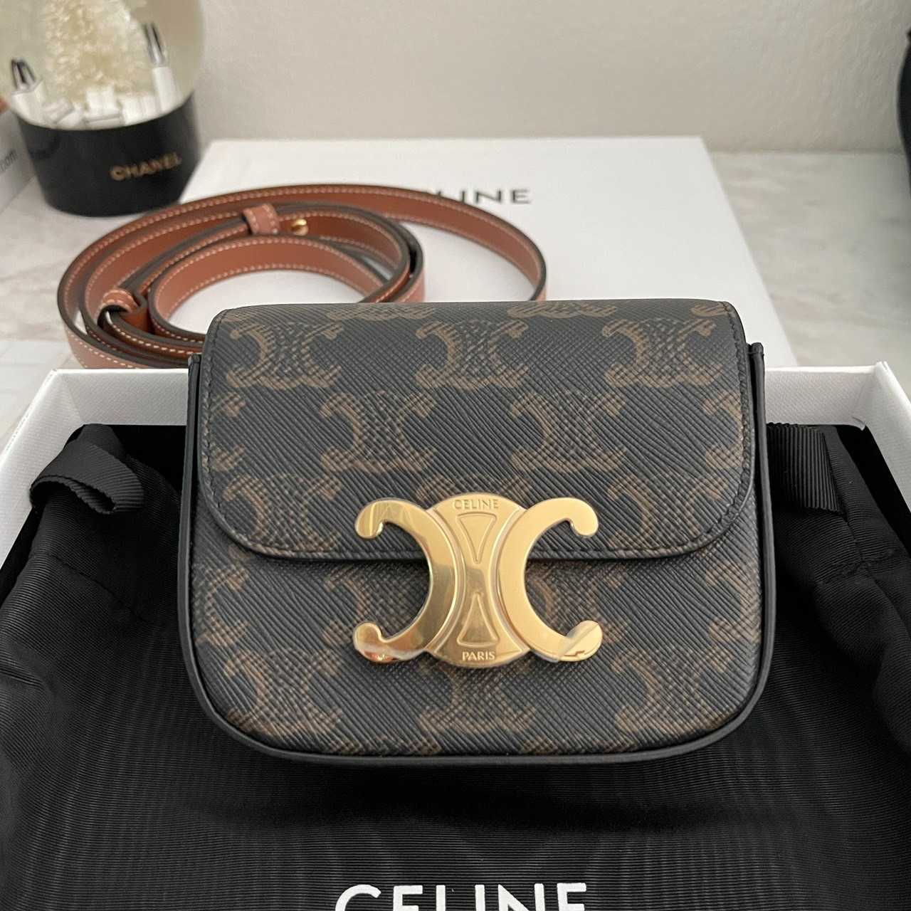 New Celine mini triomphe Bag Y2023          📌(ทักเชทก่อนสั่งซื้อ) 
