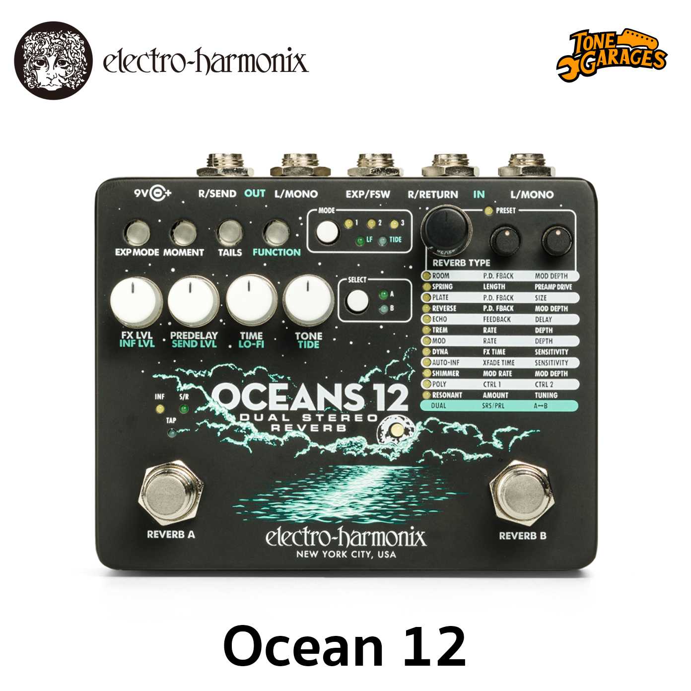 Electro Harmonix Oceans 12 Dual Stereo Digital Reverb เอฟเฟคกีต้าร์