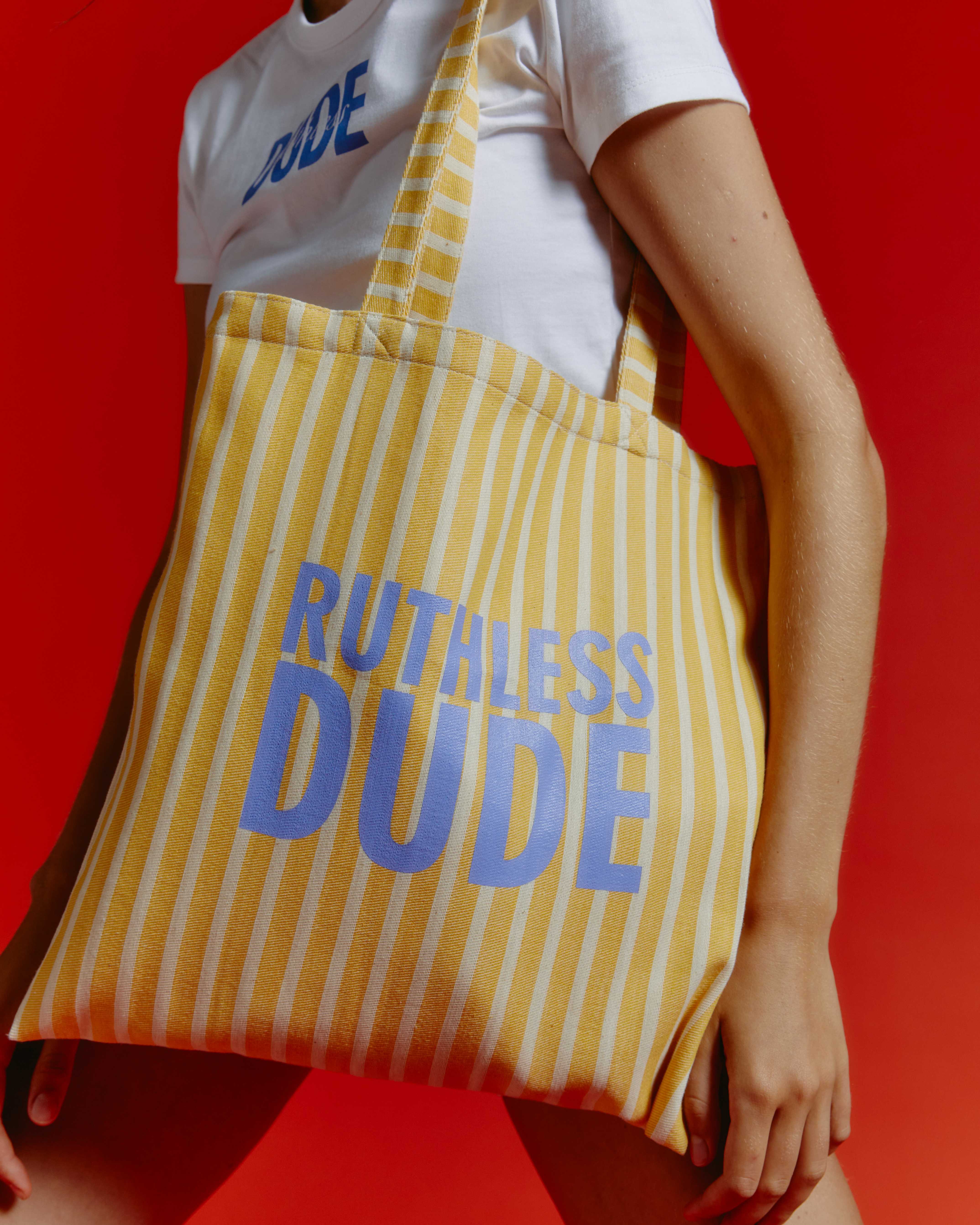 Ruthless Studio x Dude & co. - Yellow Stripe Tote