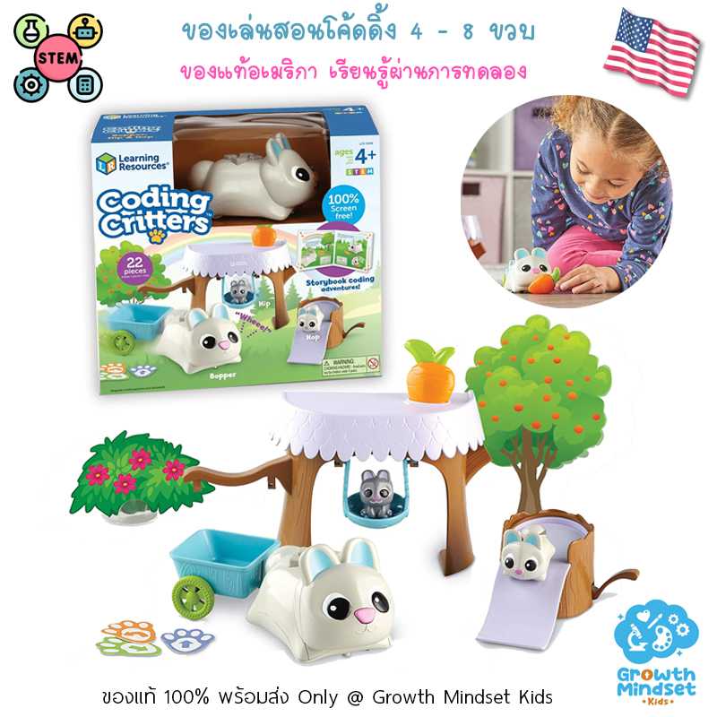GM Kids (4 - 8 ขวบ) ของเล่นสอนโค้ดดิ้งเด็ก Coding Critter Bopper Bunny (Learning Resources)
