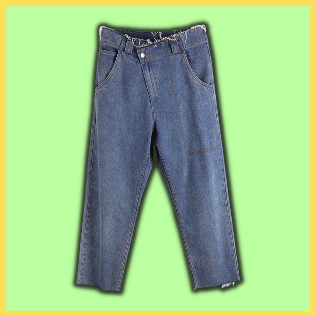 OFFSET ZIP-FLY JEANS