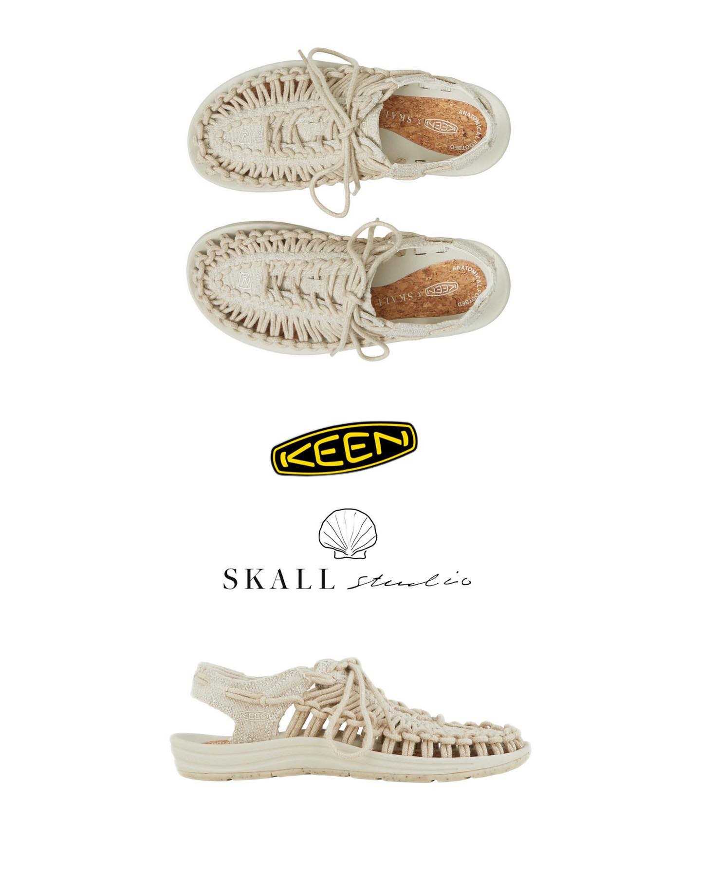 KEEN รองเท้าผู้หญิงรุ่น Women's UNEEK CANVAS X SKALL (NATURAL/BIRCH)