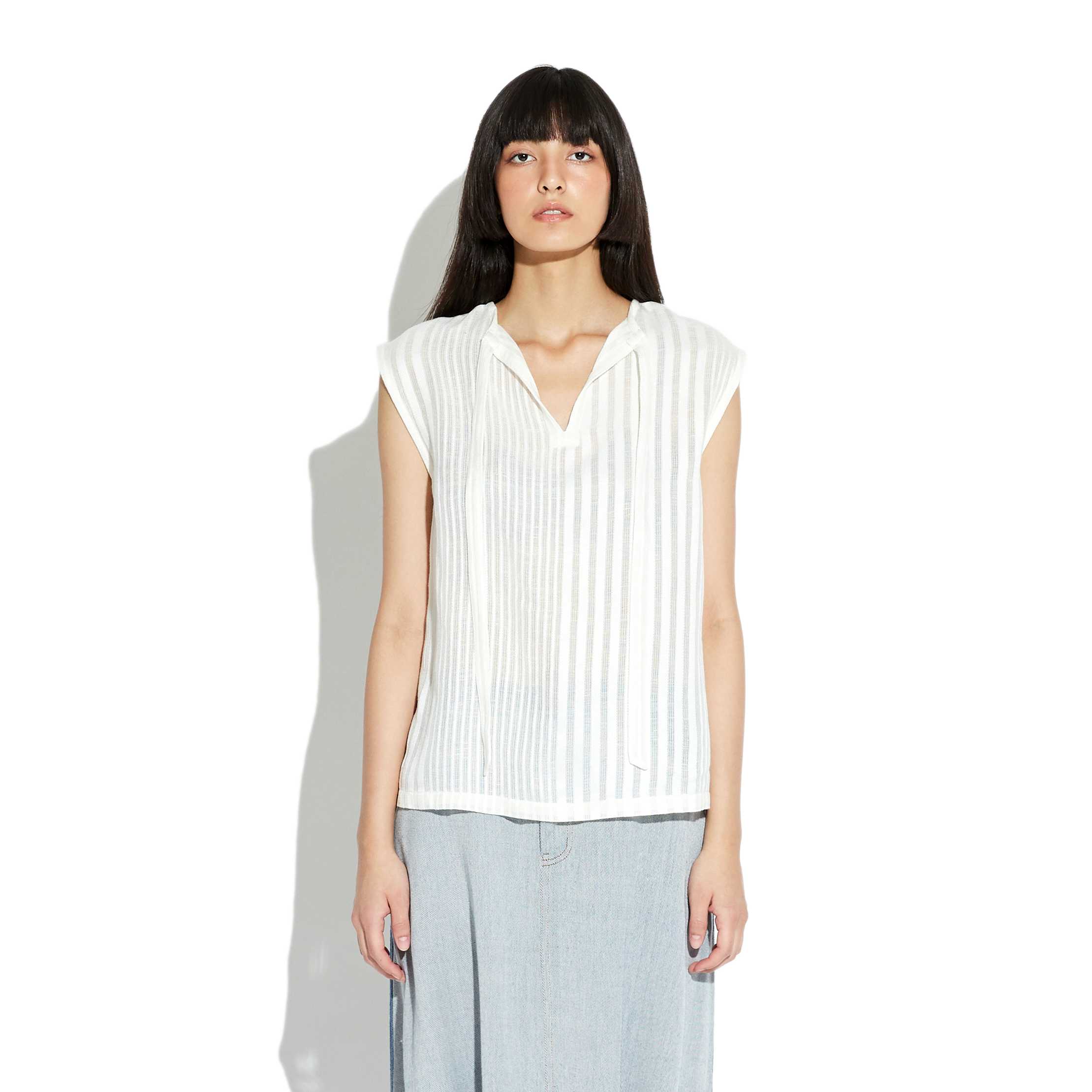 เสื้อเบลาส์ SS23/BL19 White #F