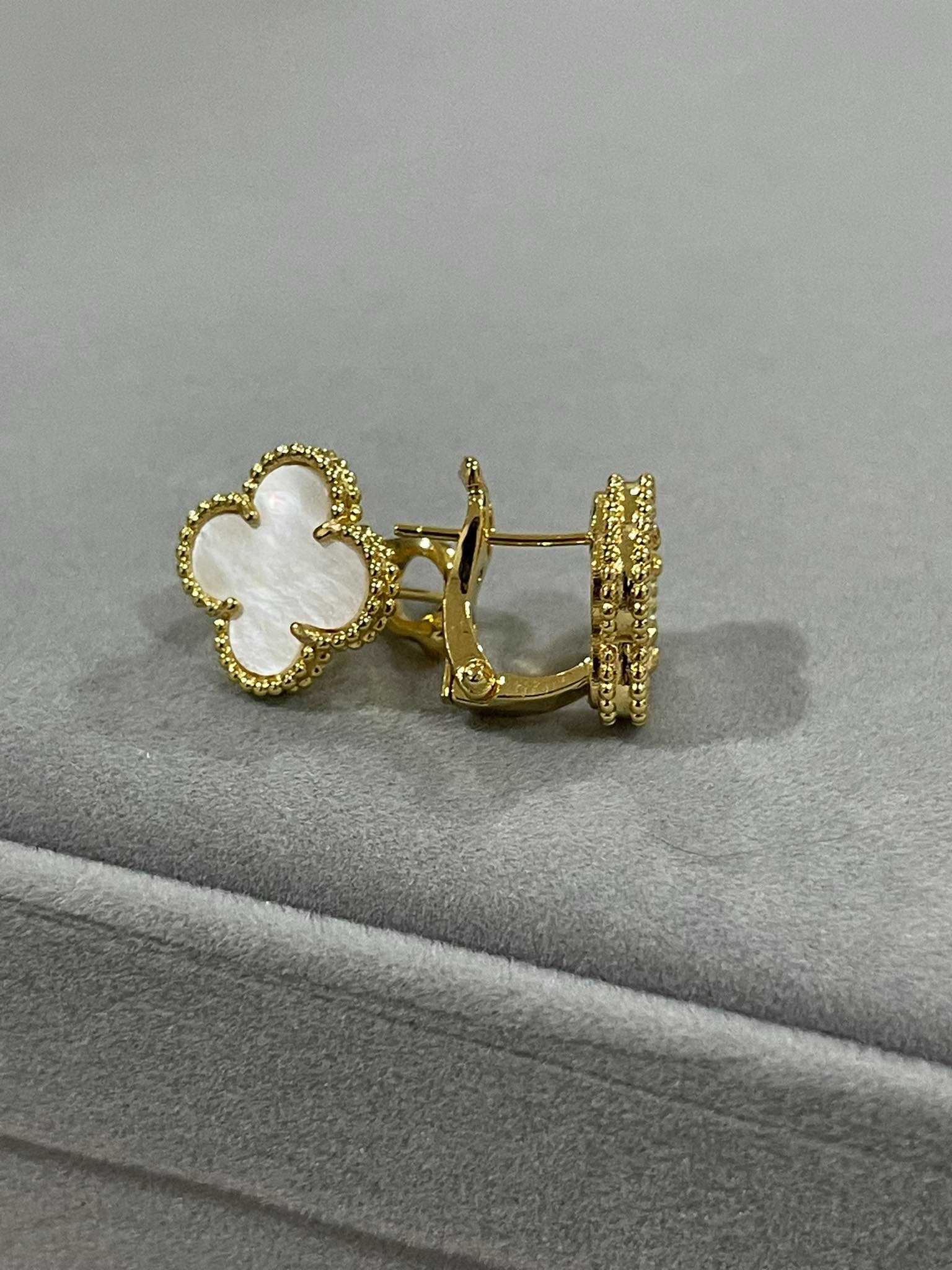 clip on earrings white shell