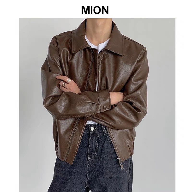 [Pre]- Autumn and Winter Leather Jacket