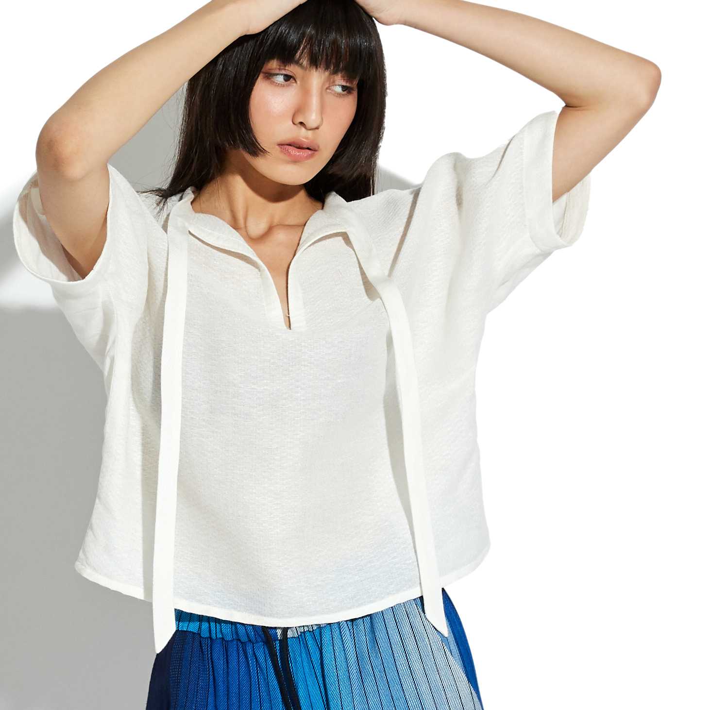 เสื้อเบลาส์ SS23/BL24 White #F