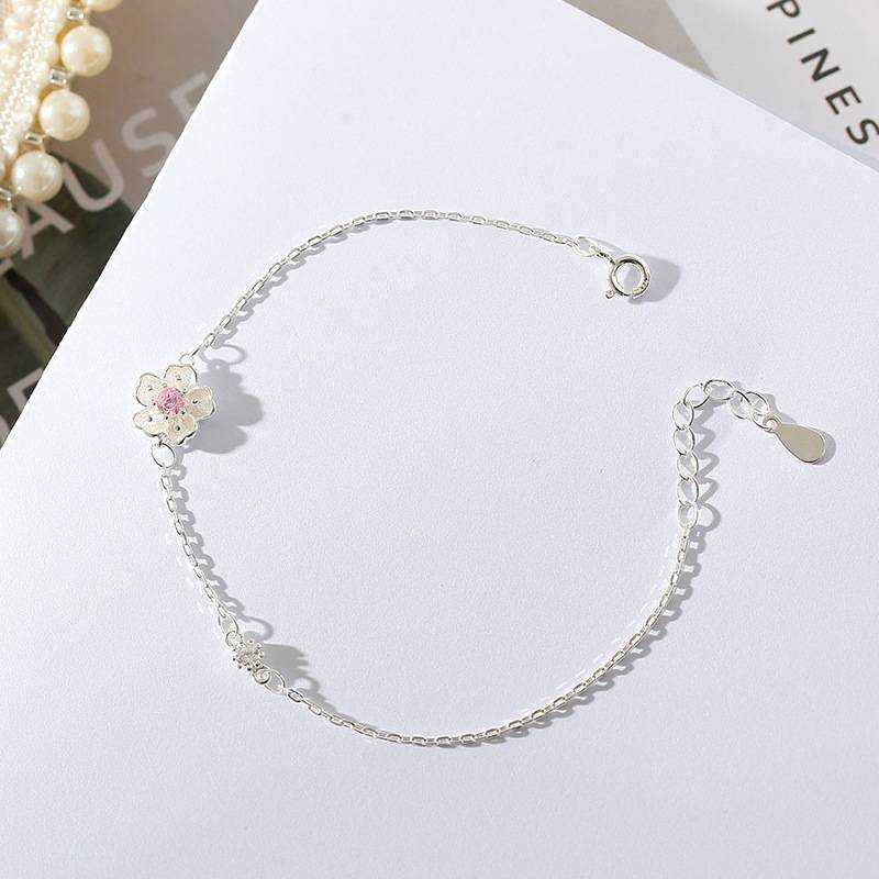 สร้อยข้อมือ 🌸 สร้อยเงิน925 Mini Blossom Sakura ซากุระ ดอกซากุระ