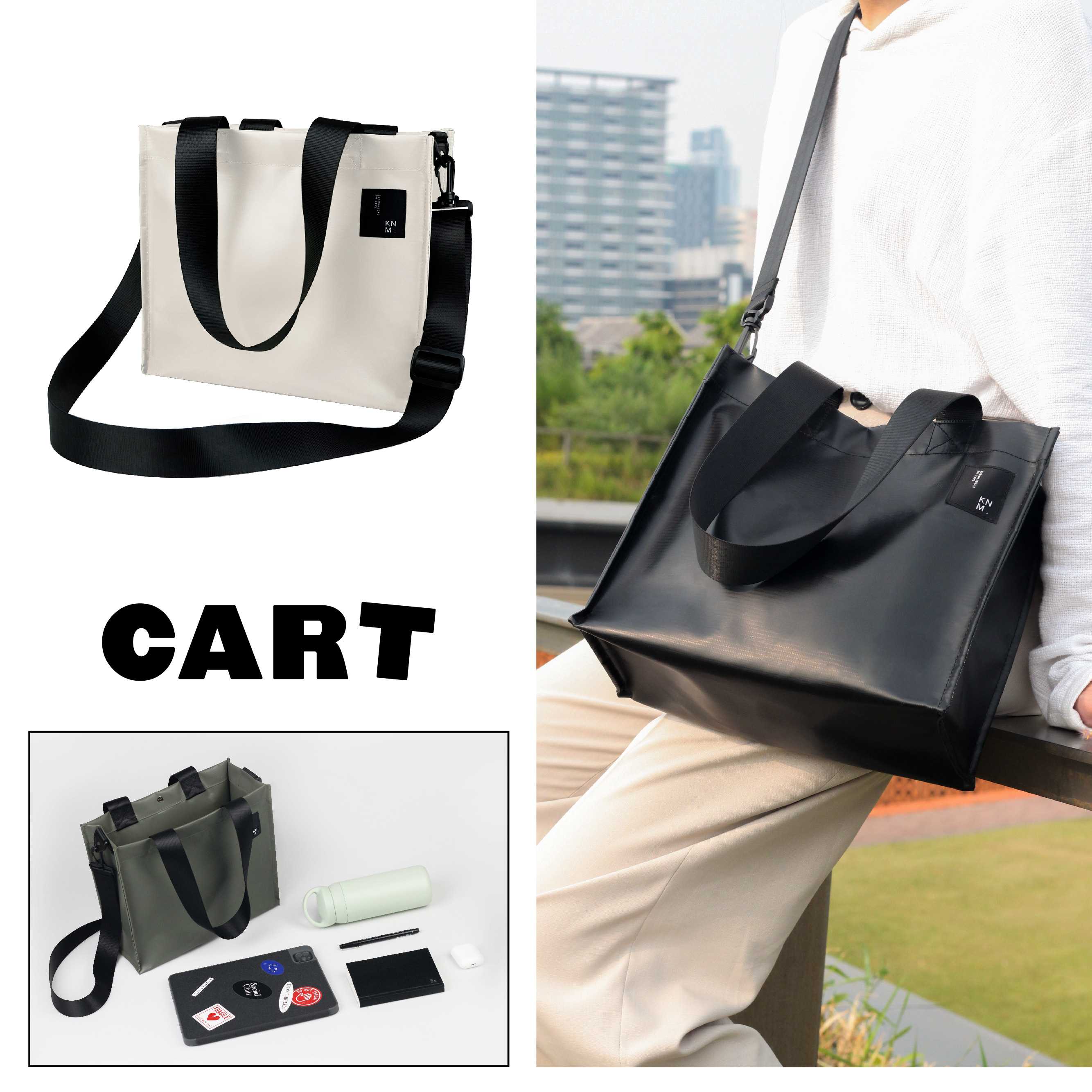 CART BAG | กระเป๋าผ้าใบขนาดกลางใส่ Ipad / laptop 9.5 นิ้ว