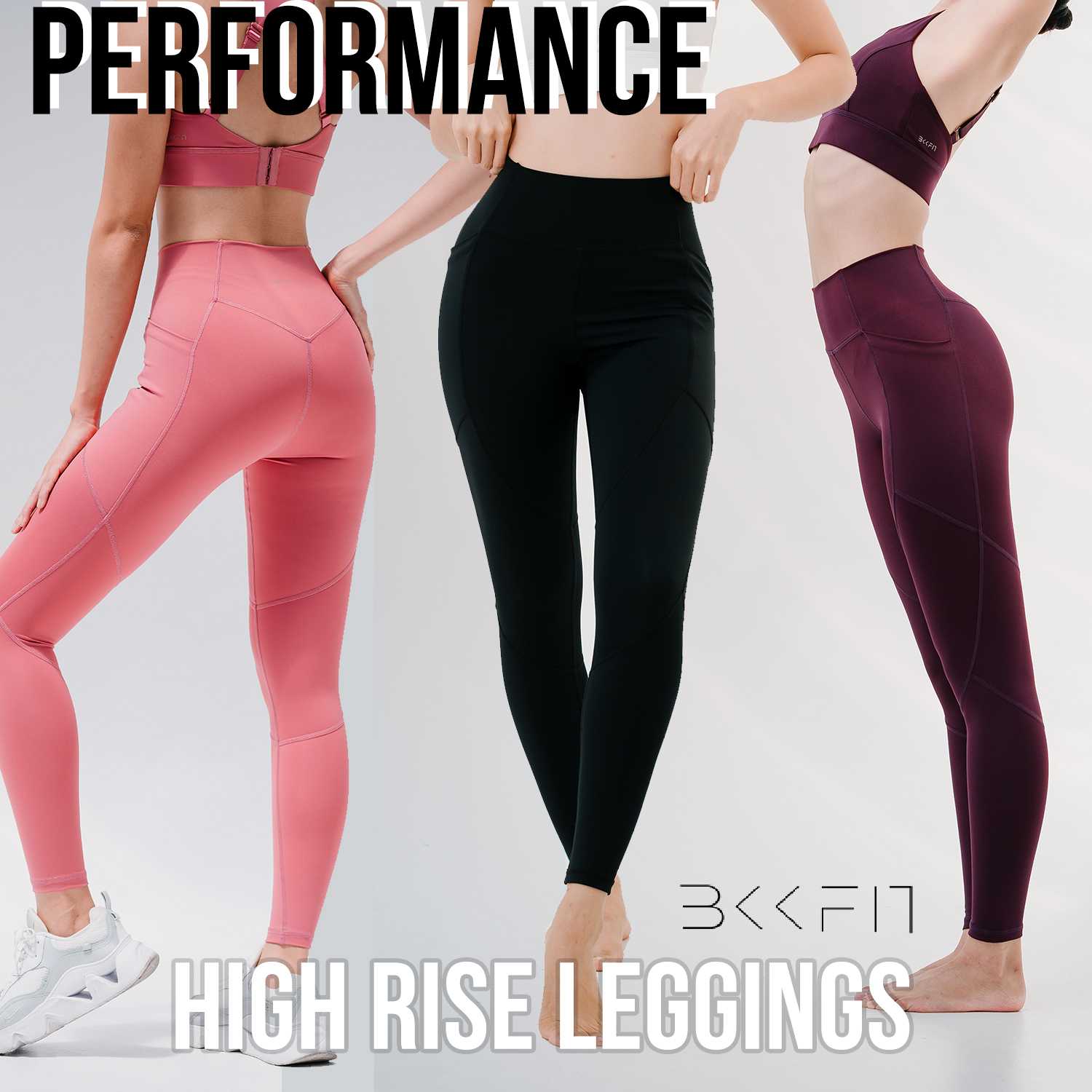 BKKFit Performance High Rise Leggings เลกกิ้งออกกำลังเอวสูง รุ่น Performance