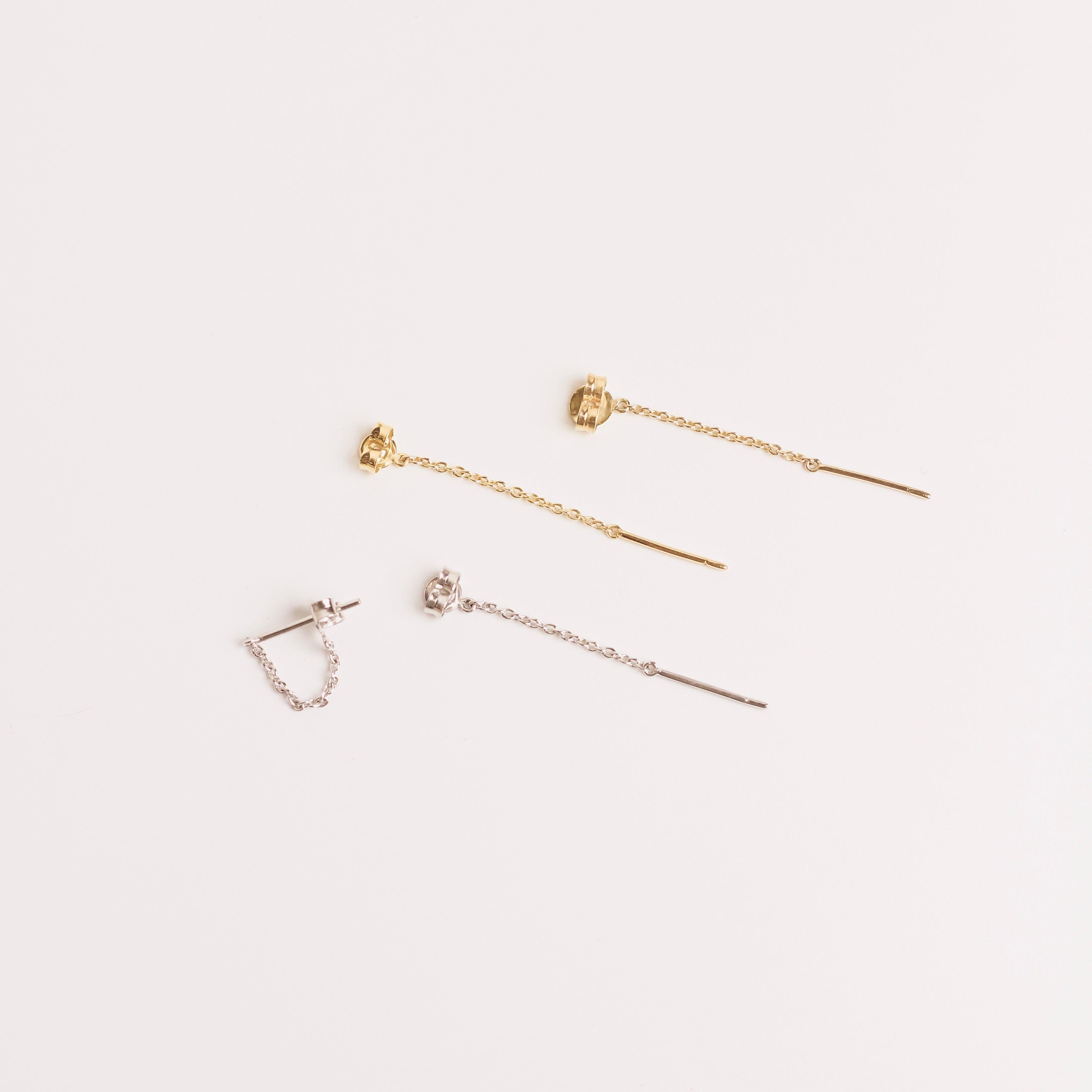 EARRINGS - Dainty Treasure Plain Chain