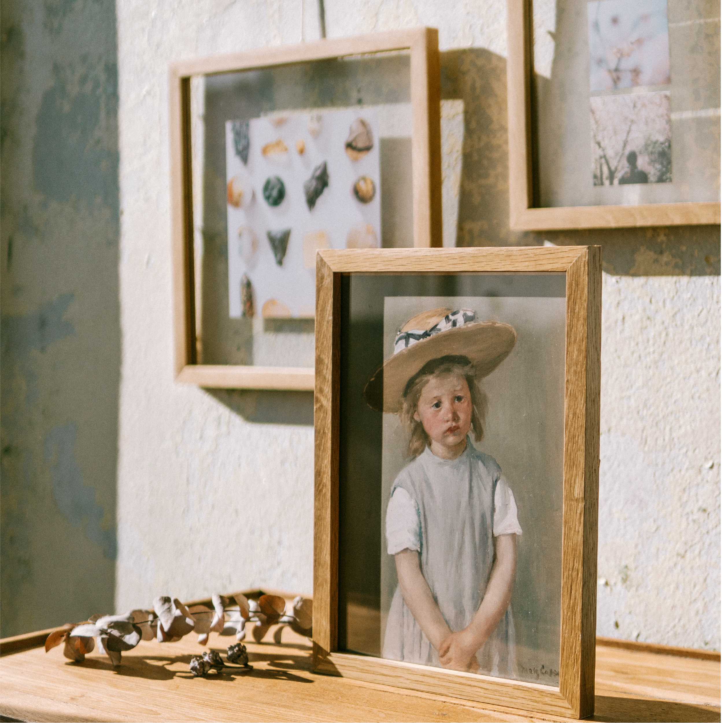 กรอบรูปแขวนผนัง WOODEN WALL FRAME : A4 ไวท์โอ๊ค
