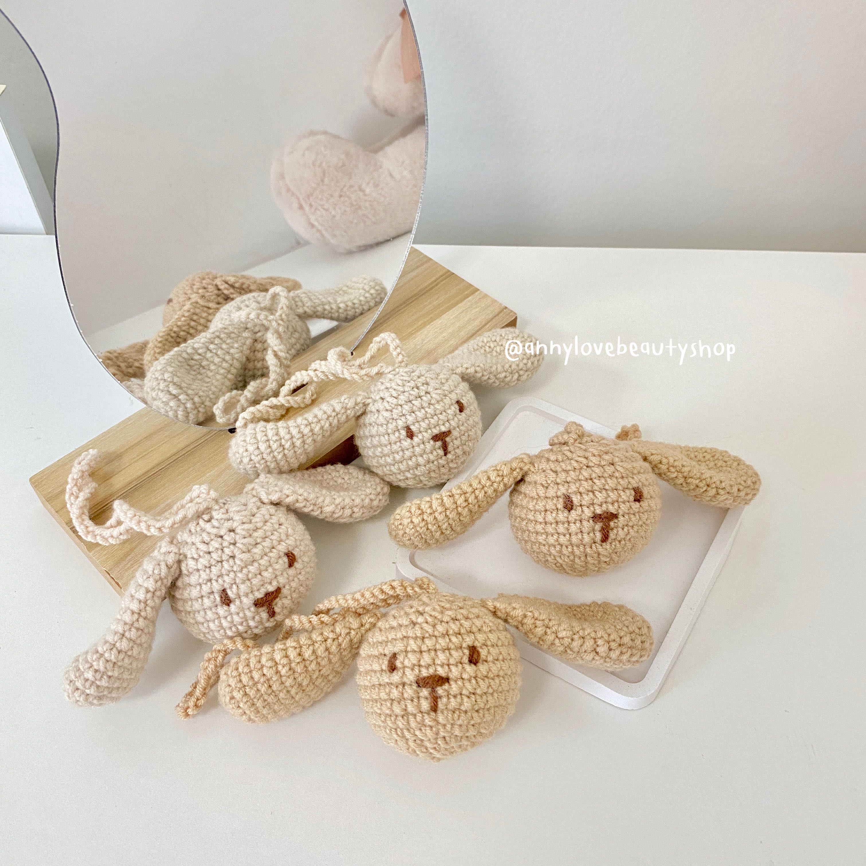 Handmade ที่ห้อยน้องหมาถักไหมพรมน่ารักๆ  🐶สายไหมพรม