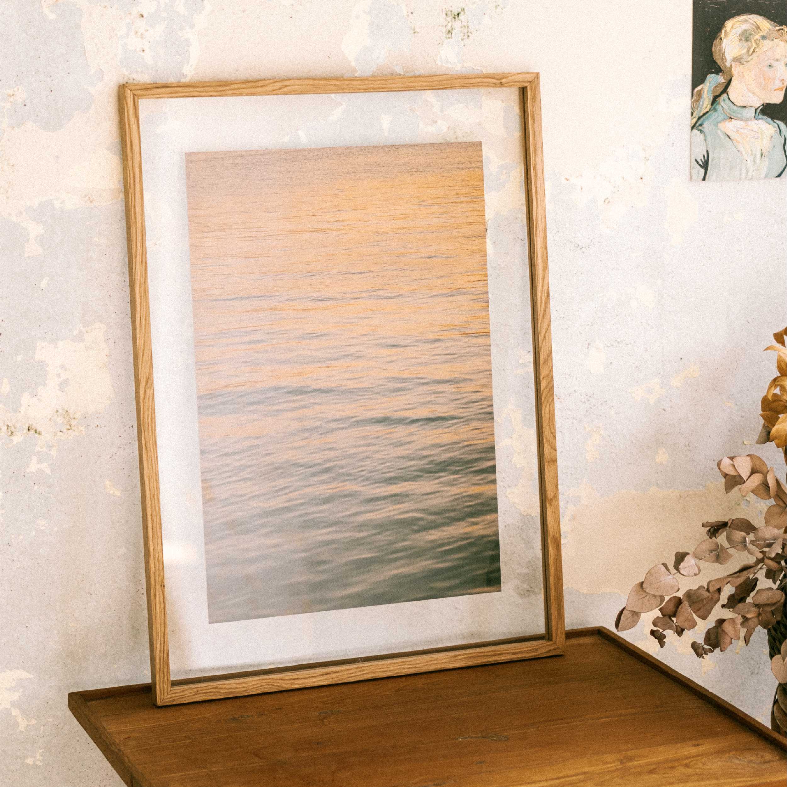 กรอบรูปแขวนผนัง WOODEN WALL FRAME : A2 ไวท์โอ๊ค