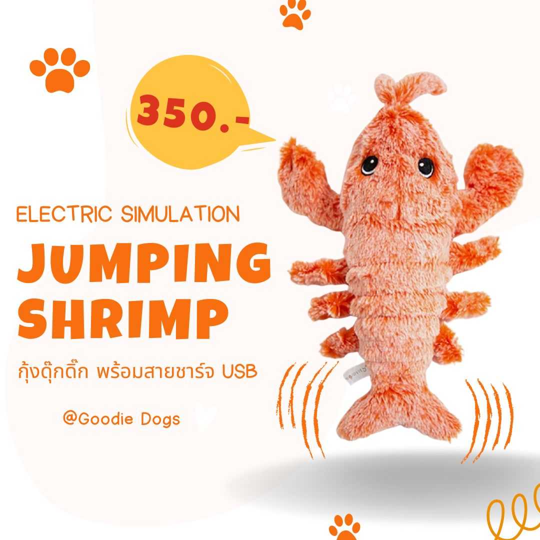 พร้อมส่ง Jumping Shrimp กุ้งดุ๊กดิ๊ก ของเล่นสุนัข