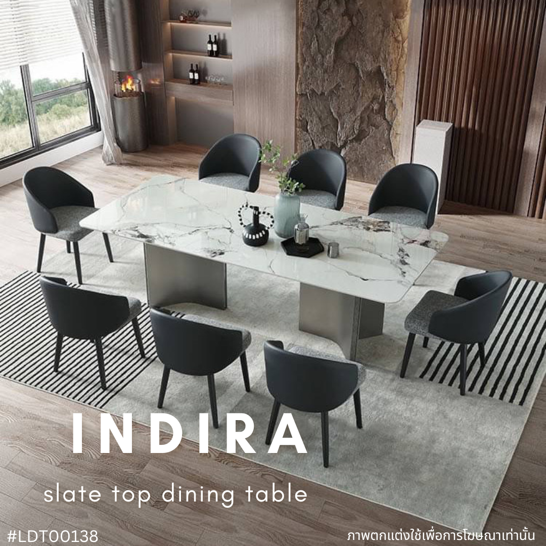 INDIRA slate top dining table 