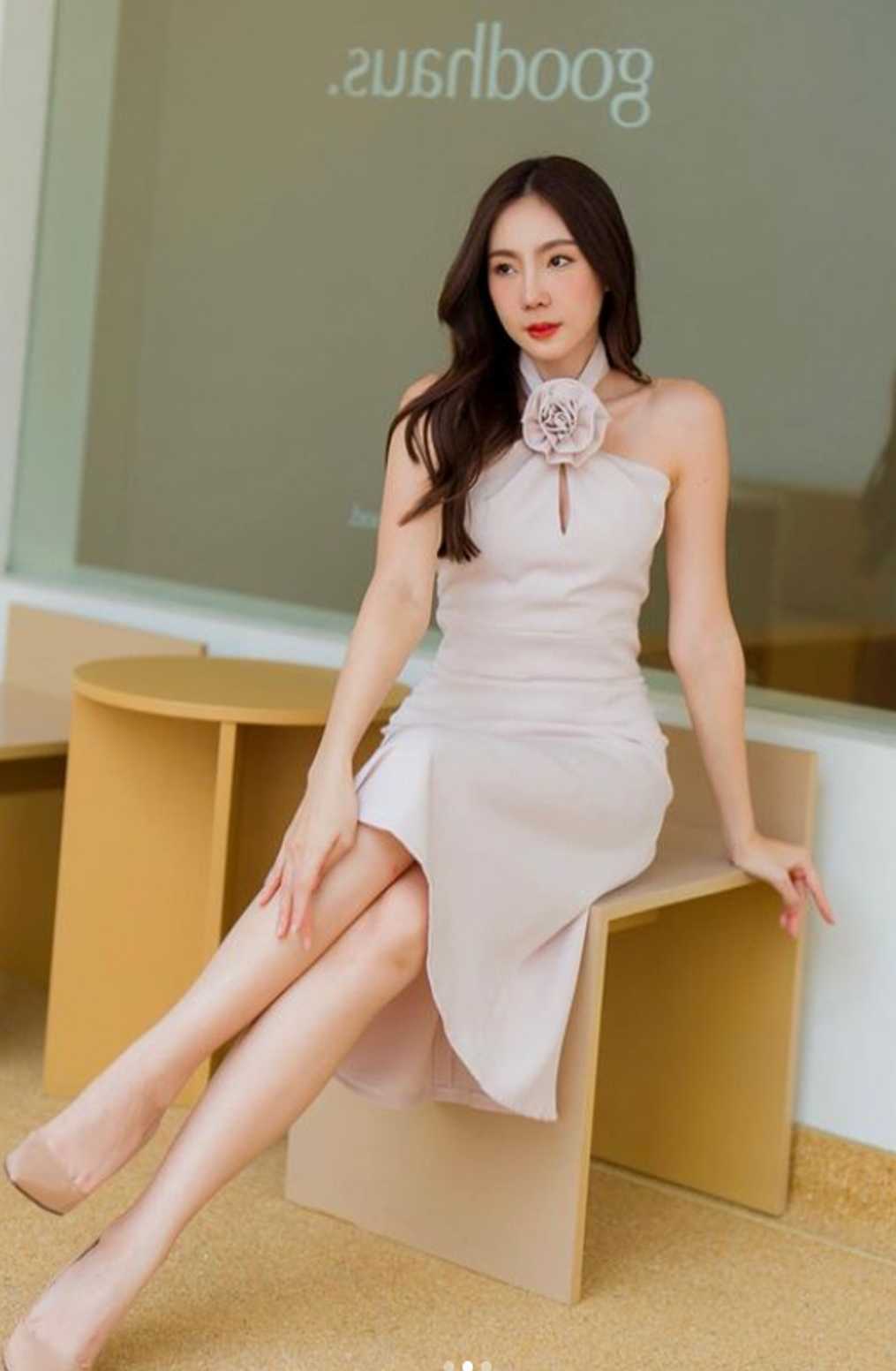 Alicia Dress สีชมพู Size S Moaya