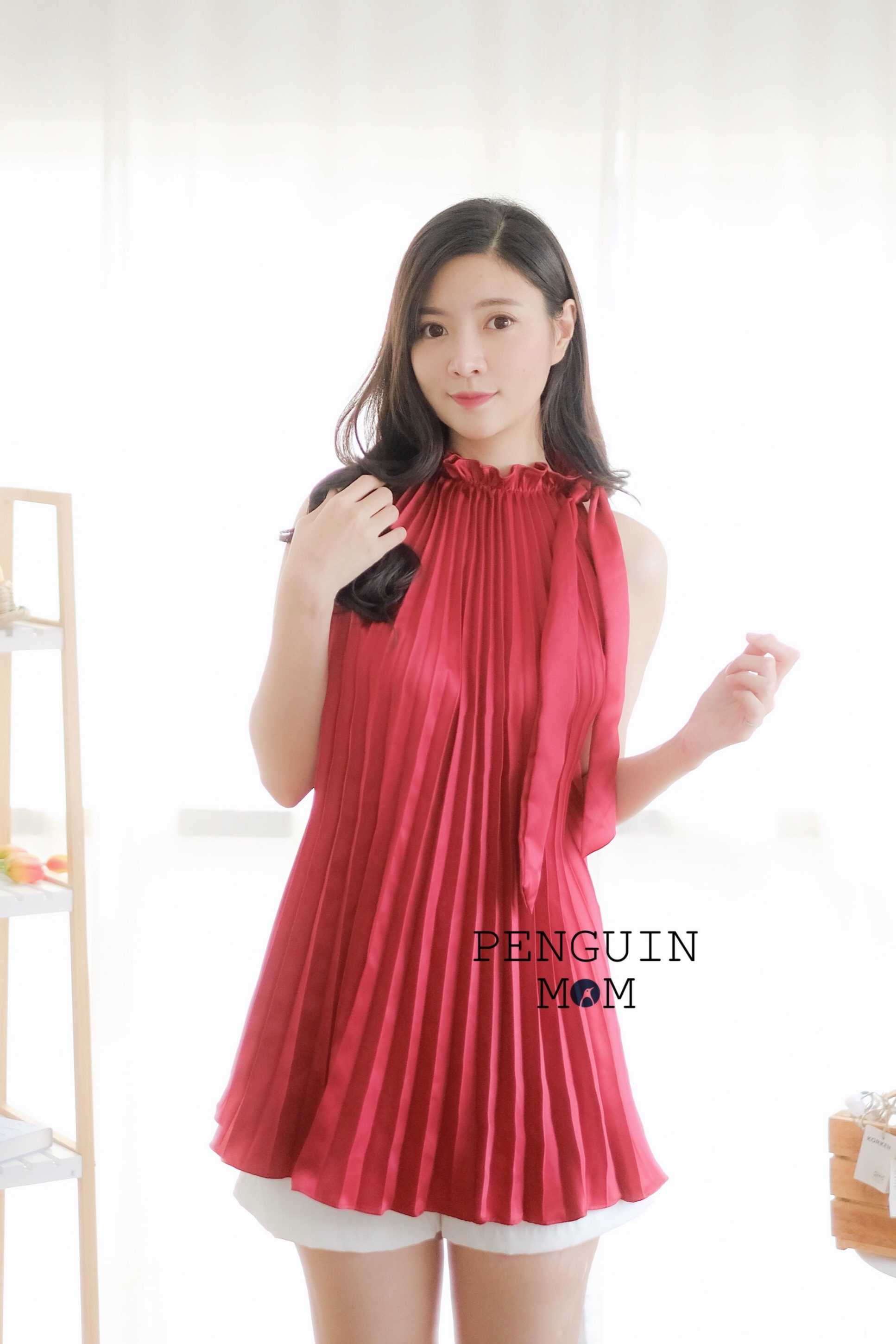 SALE มินิพลีท คลุมท้อง รุ่น Stella สีแดง