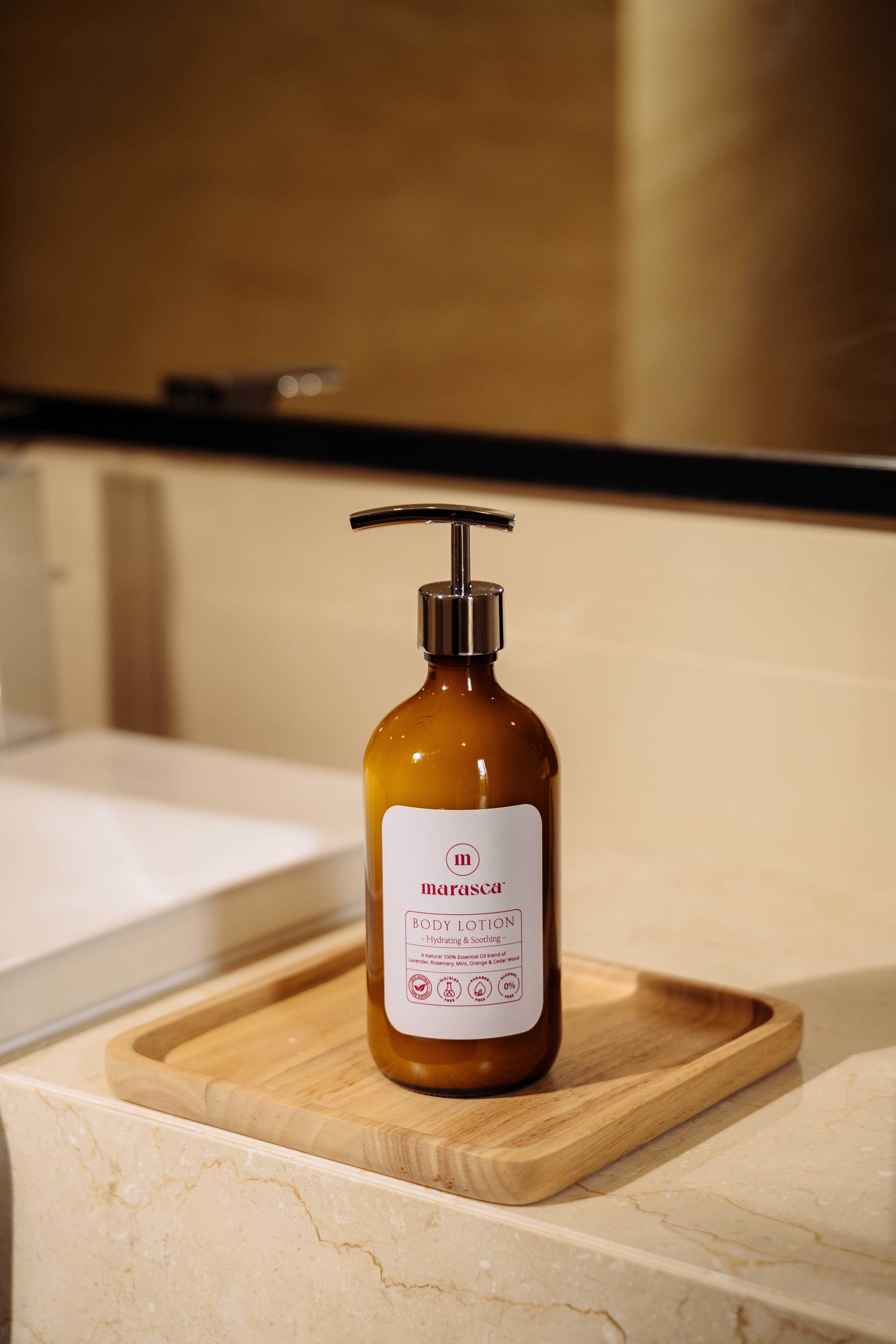 โลชั่นบำรุงผิว มาราสก้า ขนาด 500 มล. (ขวดปั้ม) Marasca Body Lotion 500 ml. (Pump Bottle)