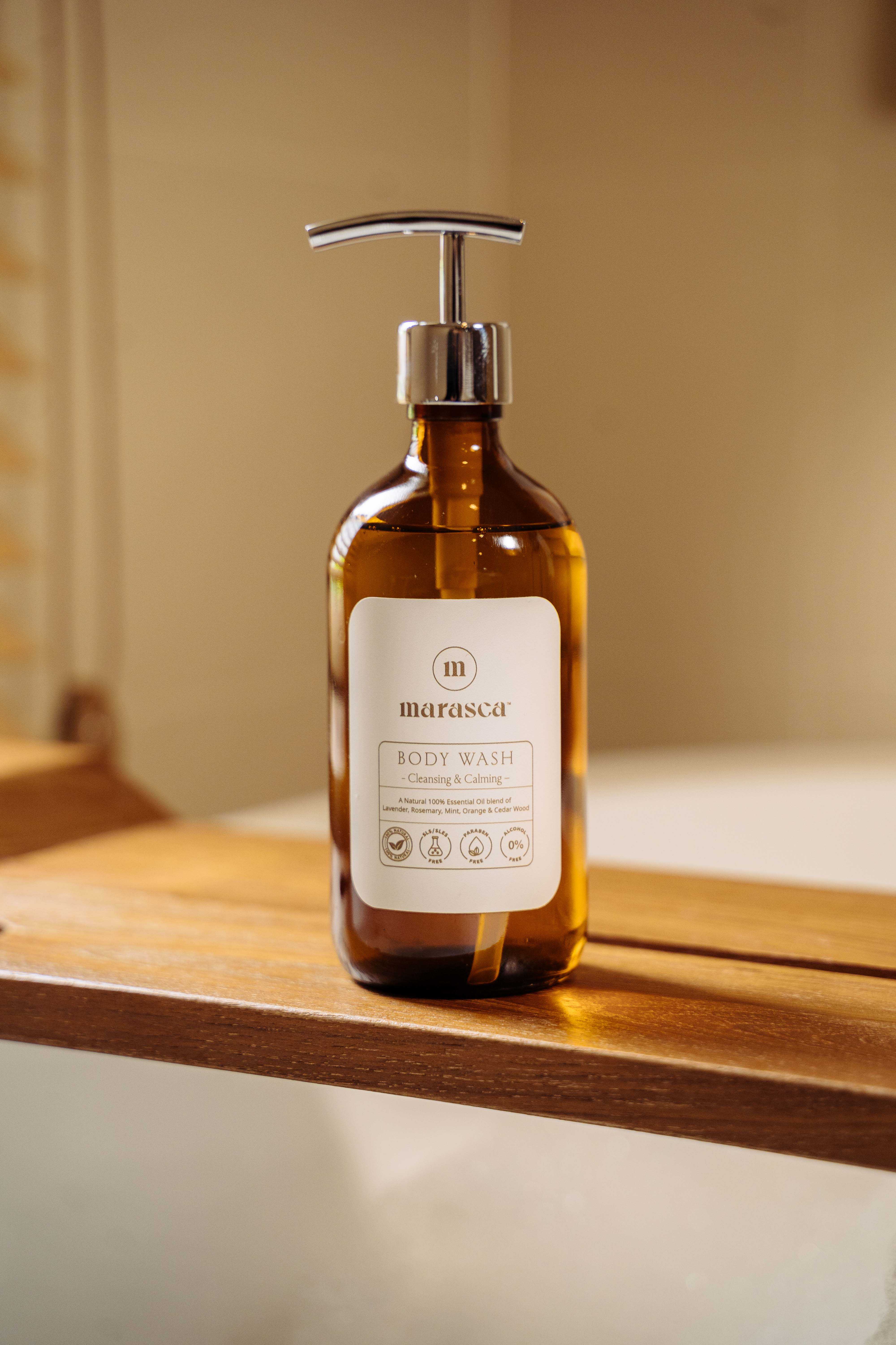 สบู่เหลวอาบน้ำ มาราสก้า ขนาด 500 มล. (ขวดปั้ม) Marasca Body Wash 500 ml. (Pump Bottle)