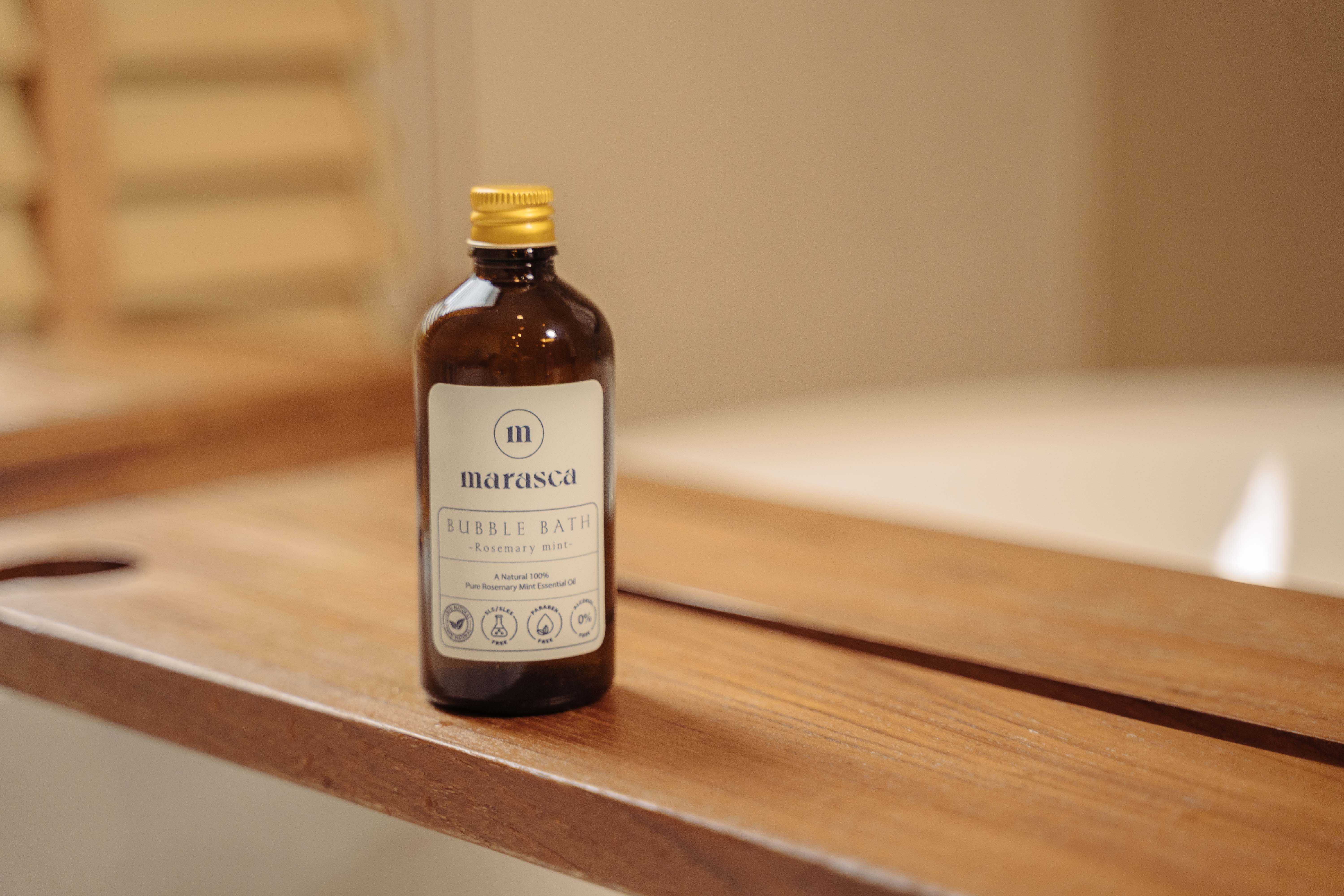 สบู่บับเบิ้ลบาธ มาราสก้า กลิ่นโรสแมรี่มินท์ ขนาด 100 มล.  Marasca Rosemary Mint Bubble Bath 100 ml.