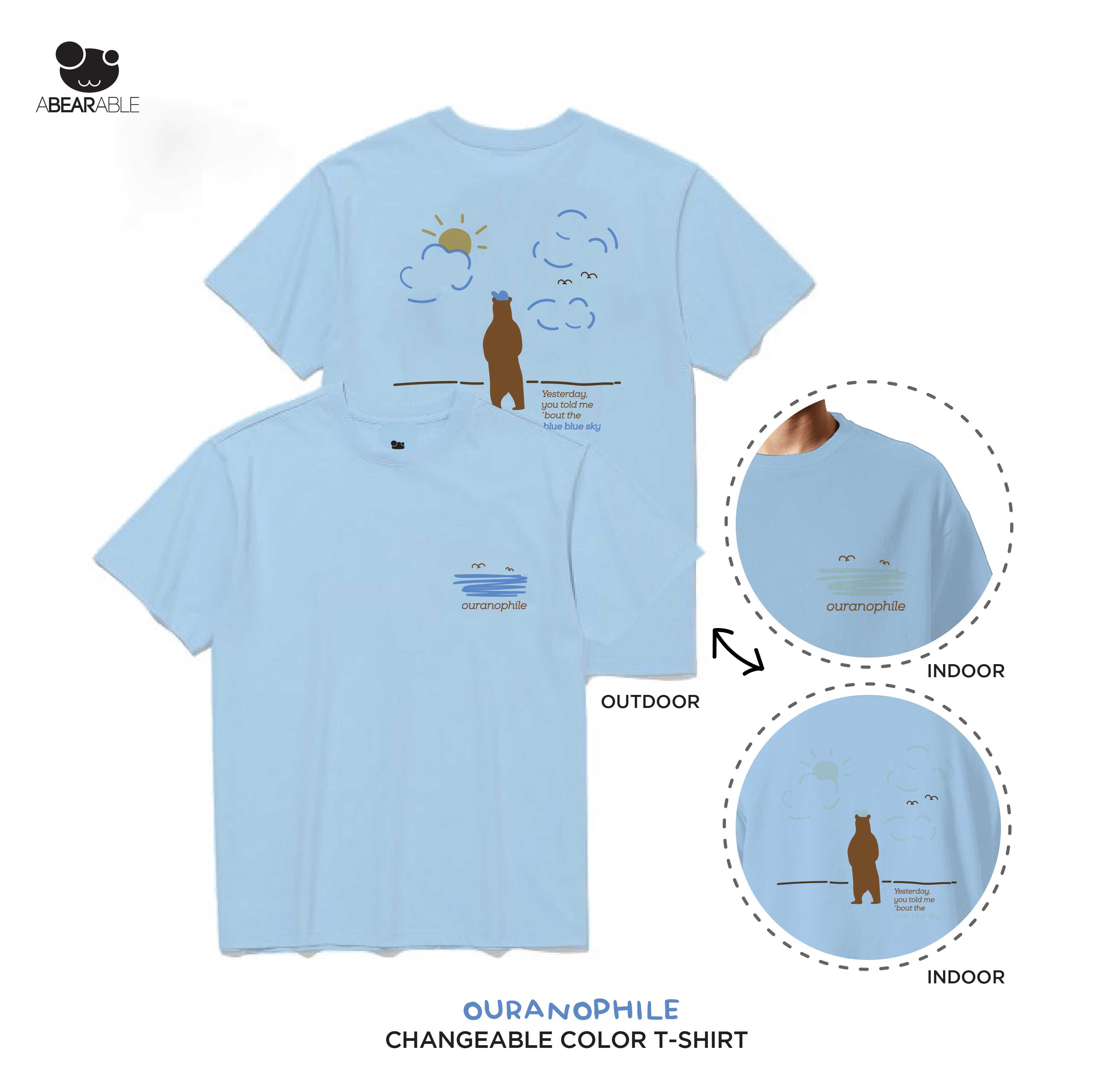 Ouranophile (Blue sky) Changeable color tshirt