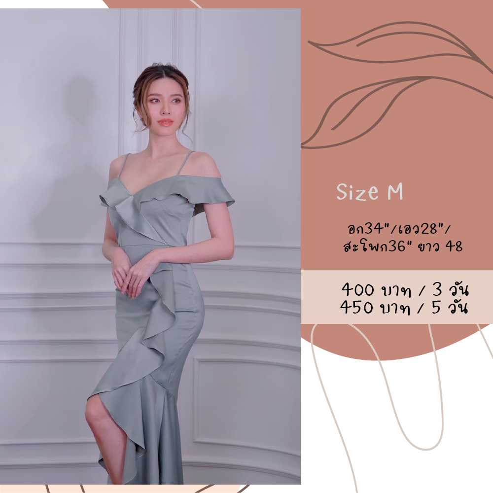 Darin Dress สีเขียว Size M pjbridemaid