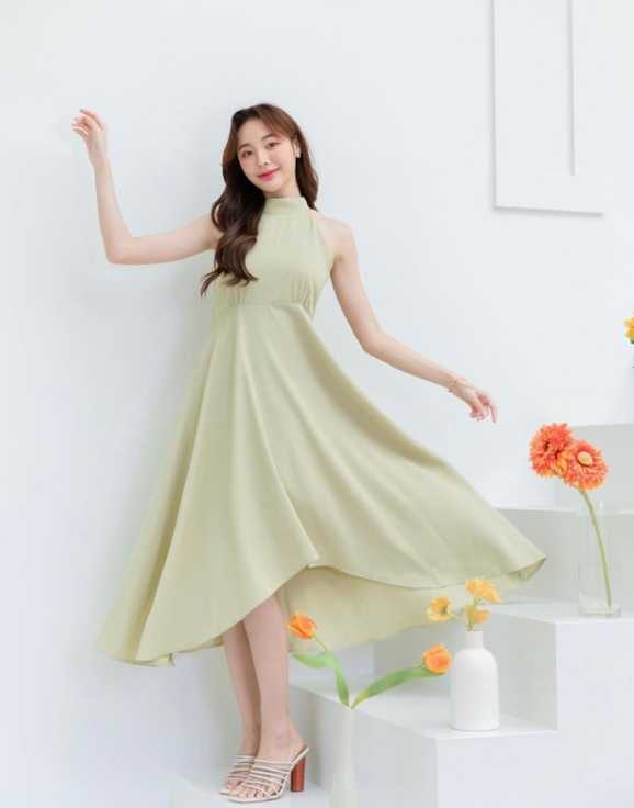 Lunar Dress  Size S สีเขียว Miss Right