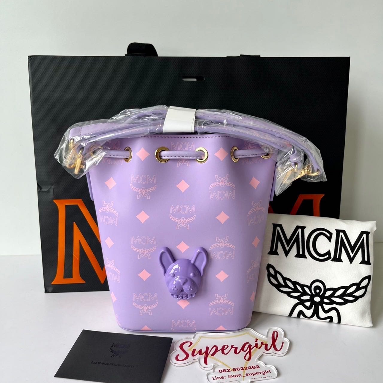 New! MCM M pup drawstring 2023 ช้อปไทย