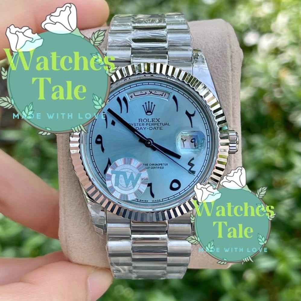 Rolex Day-Date Ice Blue Hindu Arabic President Ref.228206 TW