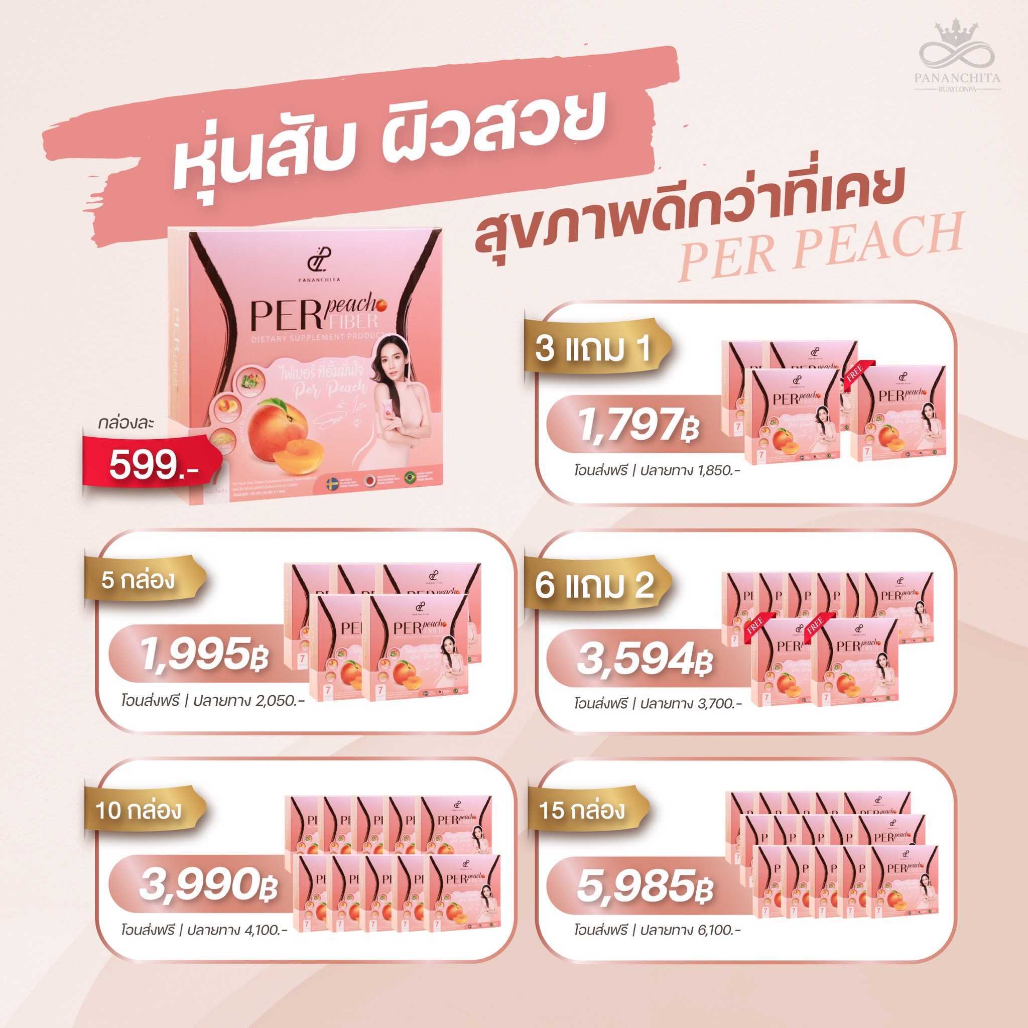 Promotion Per Peach Fiber เพอร์พีชไฟเบอร์ สูตรใหม่ ดีท็อกยืนหนึ่ง (ส่งฟรี