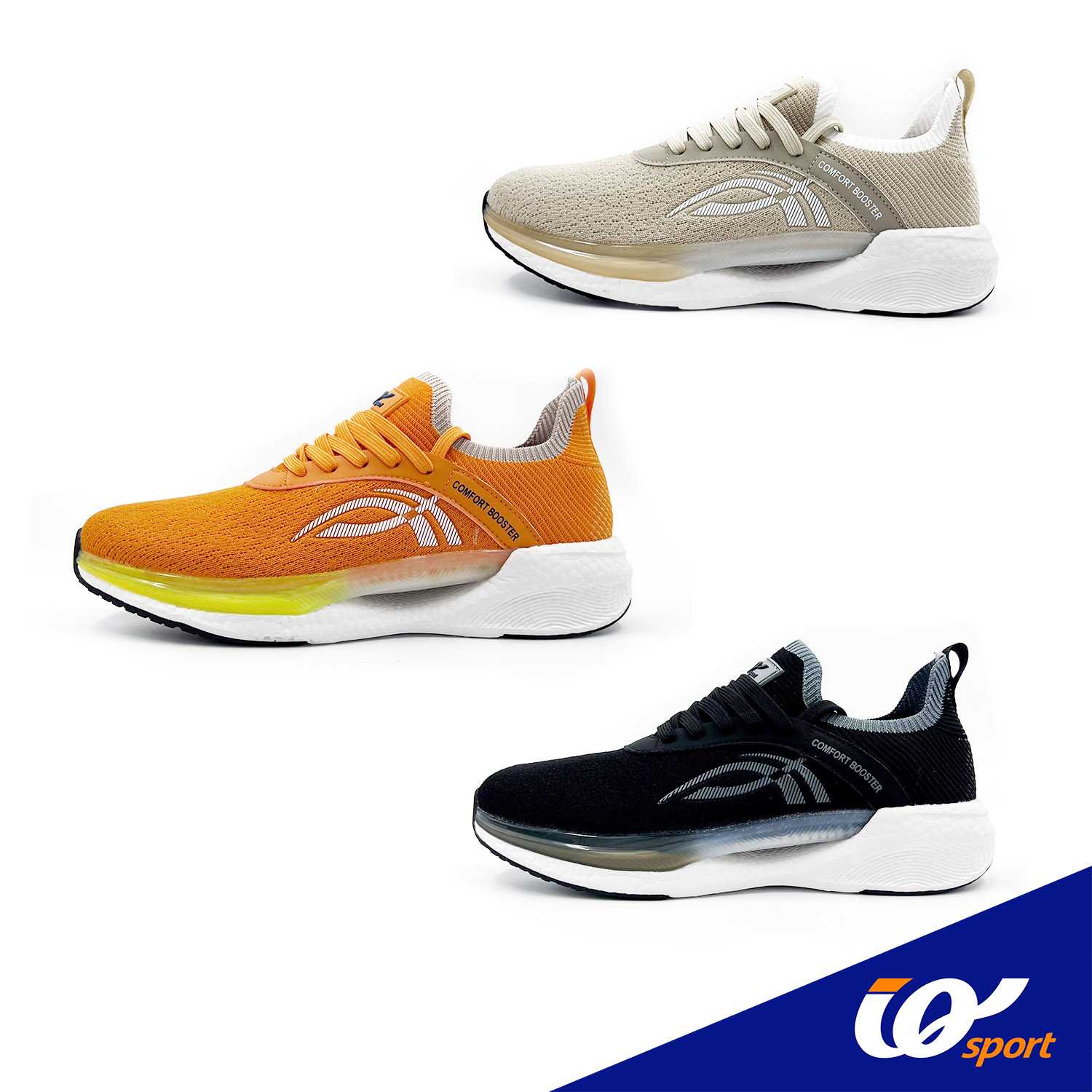 [มาใหม่ล่าสุด เท่ห์ ดูแพง] รองเท้าผ้าใบ  IQ Shoes แบบผูกเชือก มี3สี รุ่นDJ6-RR20017L-M