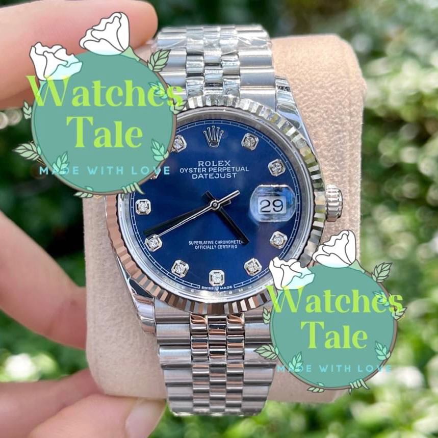 Rolex Datejust 36mm. Blue Diamond Markers EW 