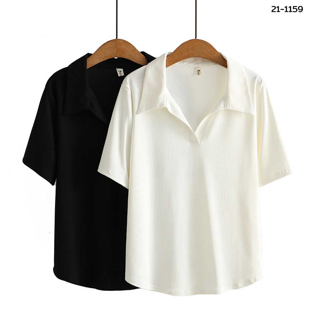 21-1159 เสื้อยืดแขนสั้นคอปก