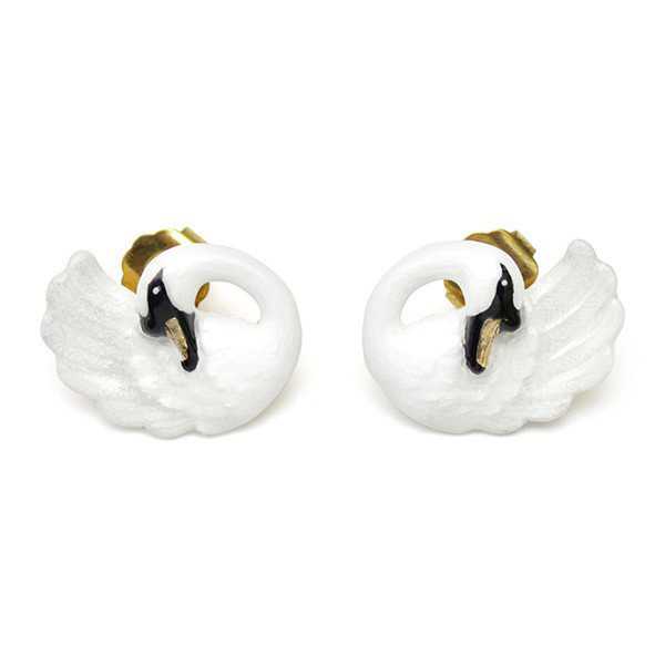 Swan Earrings ต่างหูหงส์  | GoodAfterNine