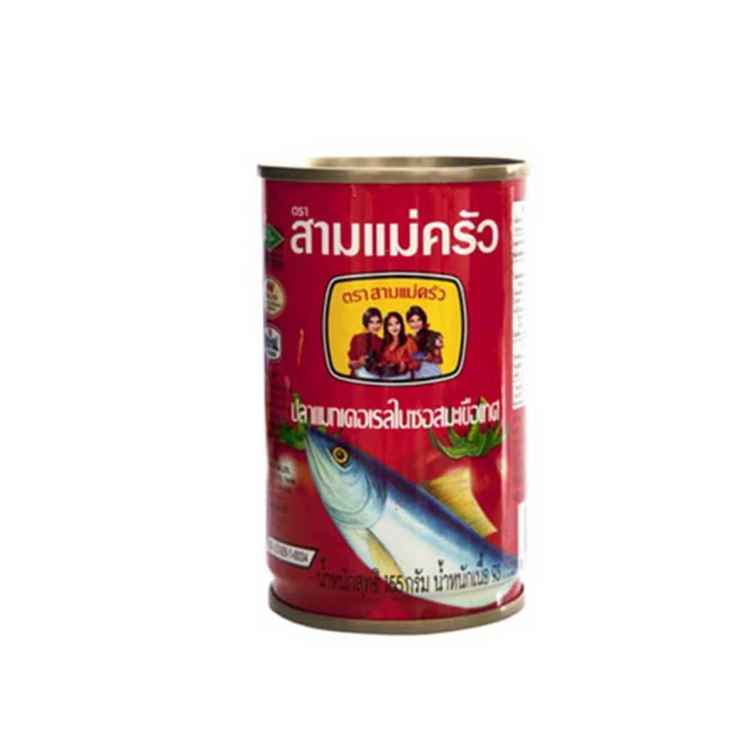 สามแม่ครัวปลาแมกเคอเรลในซอสมะเขือเทศ ฝาธรรมดา 155กรัม