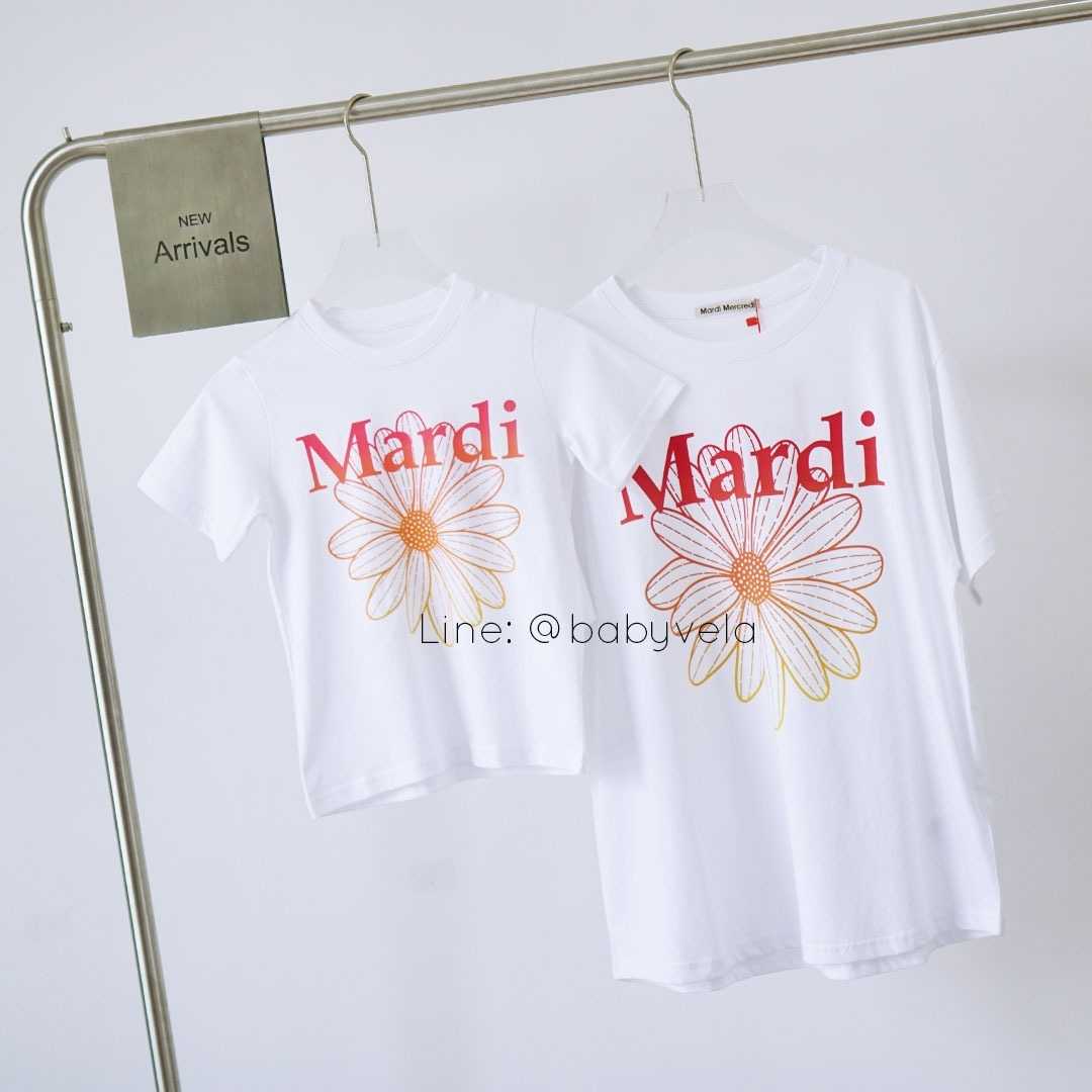Mardi T-Shirt Flowermardi Gradation (White Pink)