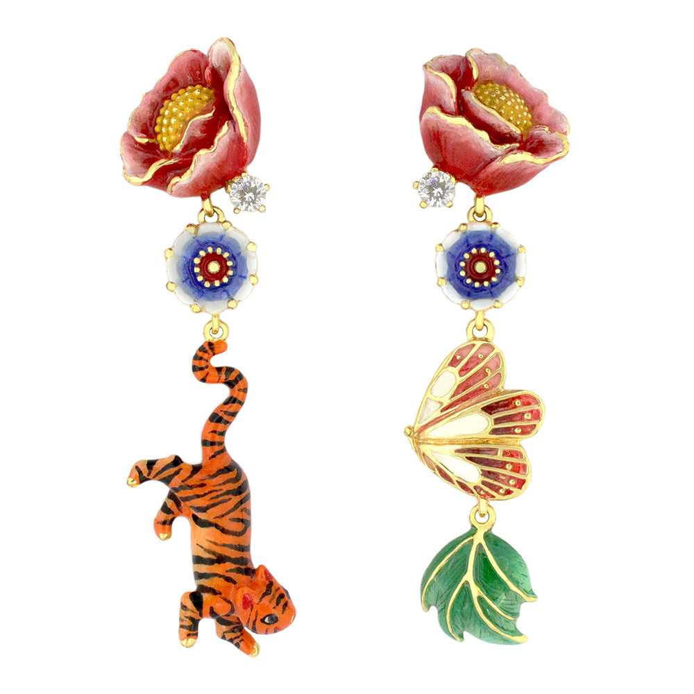 Orient Romance Tiger Butterfly Earrings ต่างหูเสือผีเสื้อ | GoodAfterNine