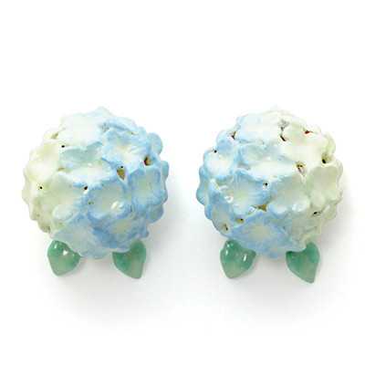 Hydrangea Blue Earrings ต่างหูไฮเดรนเยีย สีฟ้า | GoodAfterNine